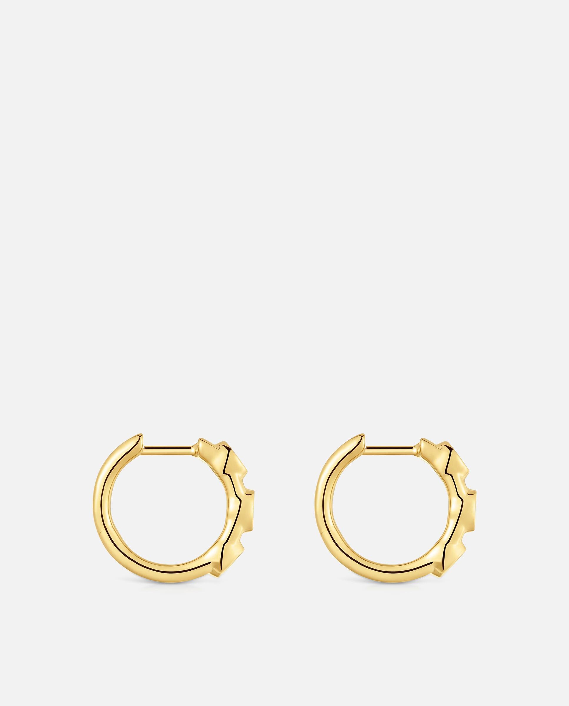 Pendientes de aro con baño de oro 18 kt sobre plata y diamantes creados en laboratorio straight lgd - Tous - Blanco Blanco-2