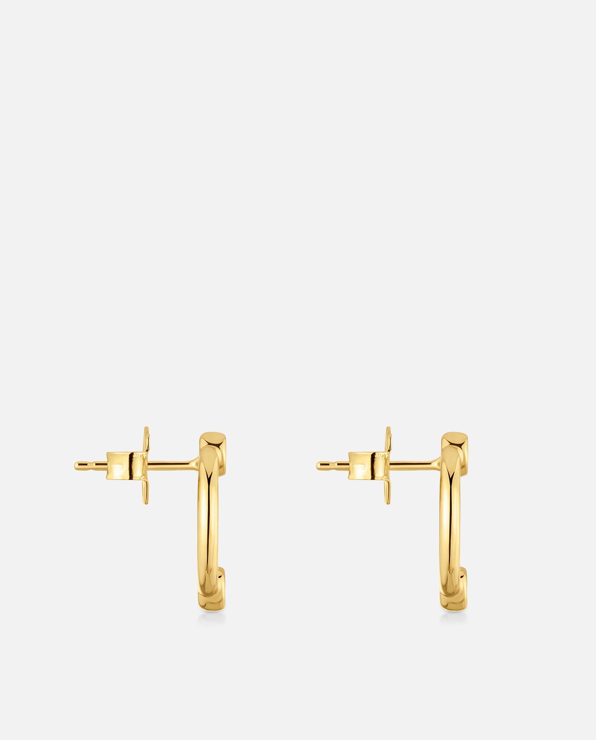 Pendientes con baño de oro 18 kt sobre plata y diamantes creados en laboratorio straight lgd - Tous - Blanco Blanco-2