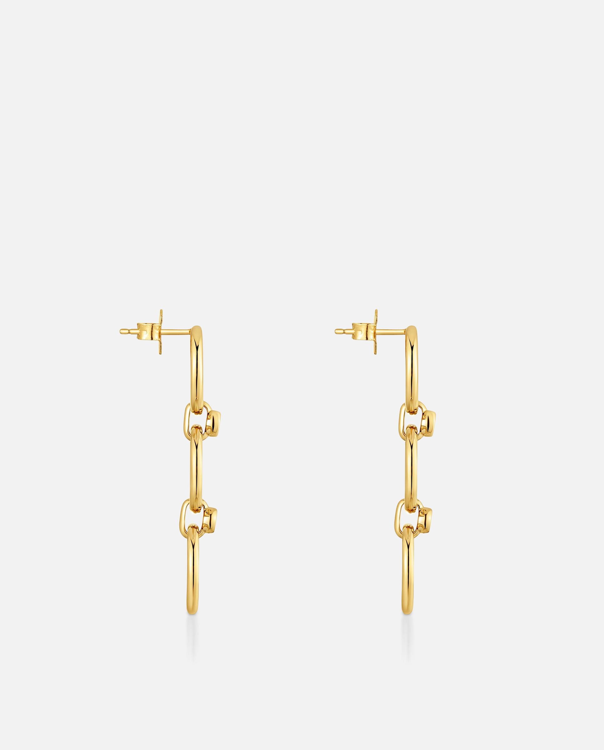 Pendientes con baño de oro 18 kt sobre plata y diamantes creados en laboratorio straight lgd - Tous - Blanco Blanco-2