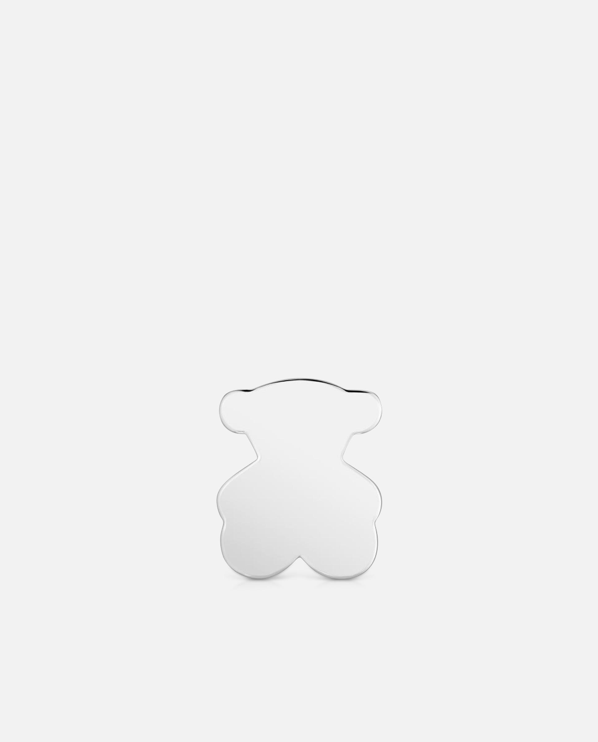 Imagen 0 de Charm de oso mesh tube de plata Plata