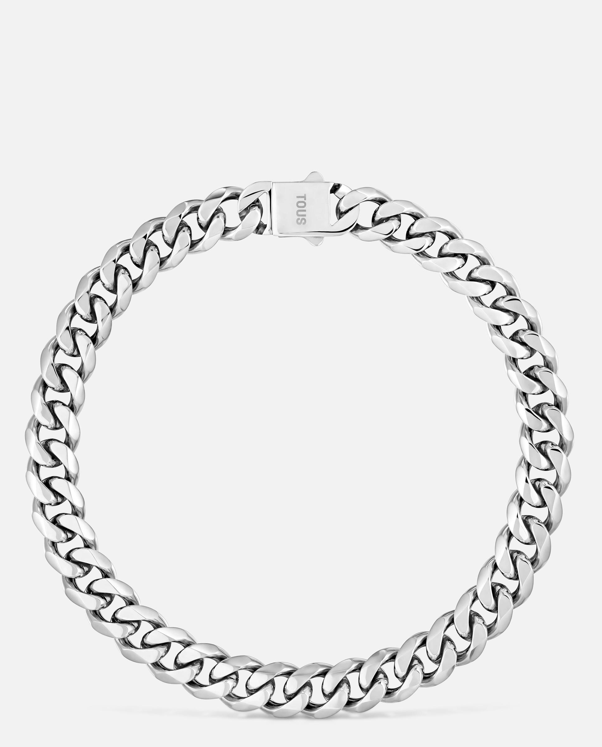 Collar cadena barbada de acero basics - Tous - Plateado Plateado-1
