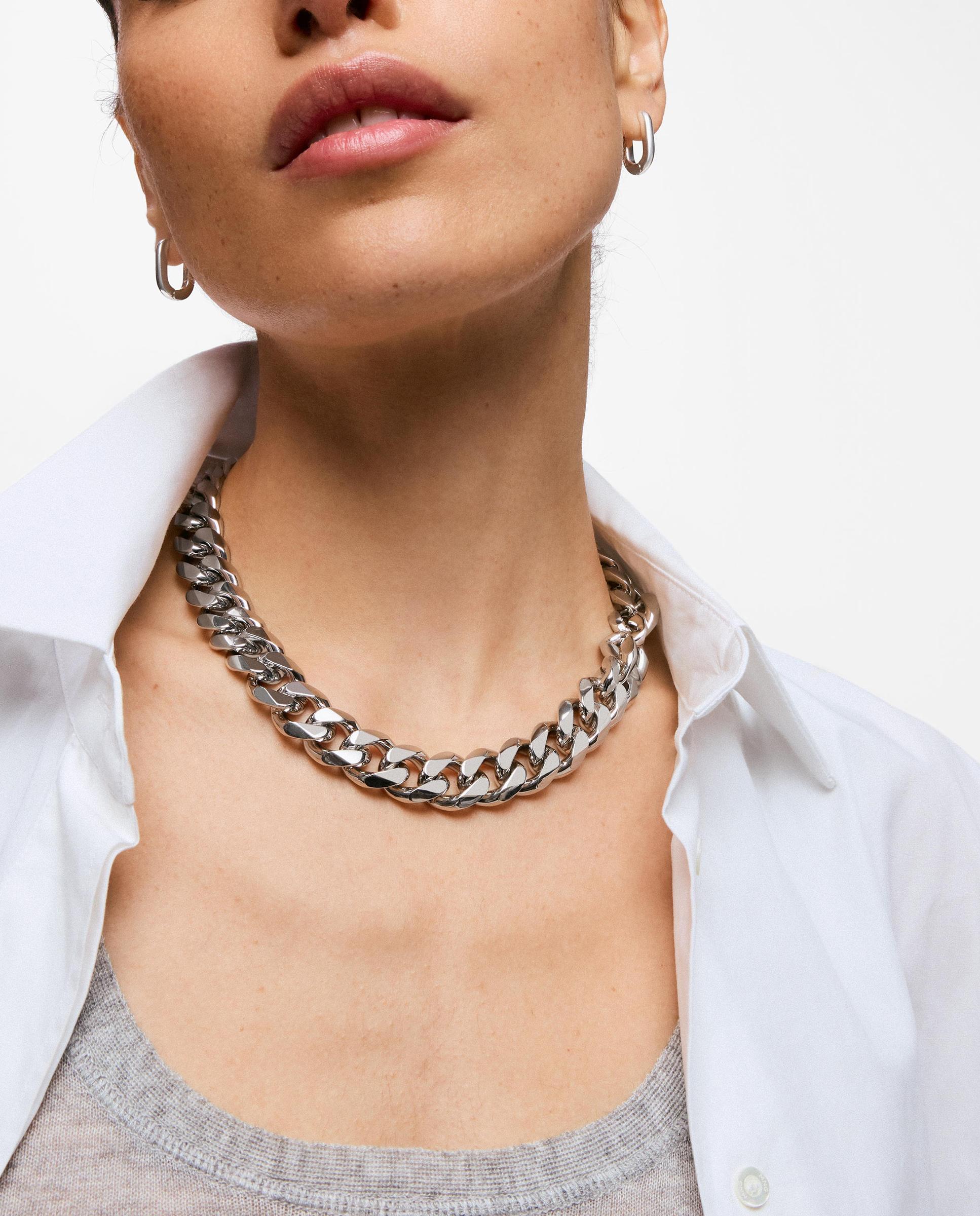 Collar cadena barbada de acero basics - Tous - Plateado Plateado-4