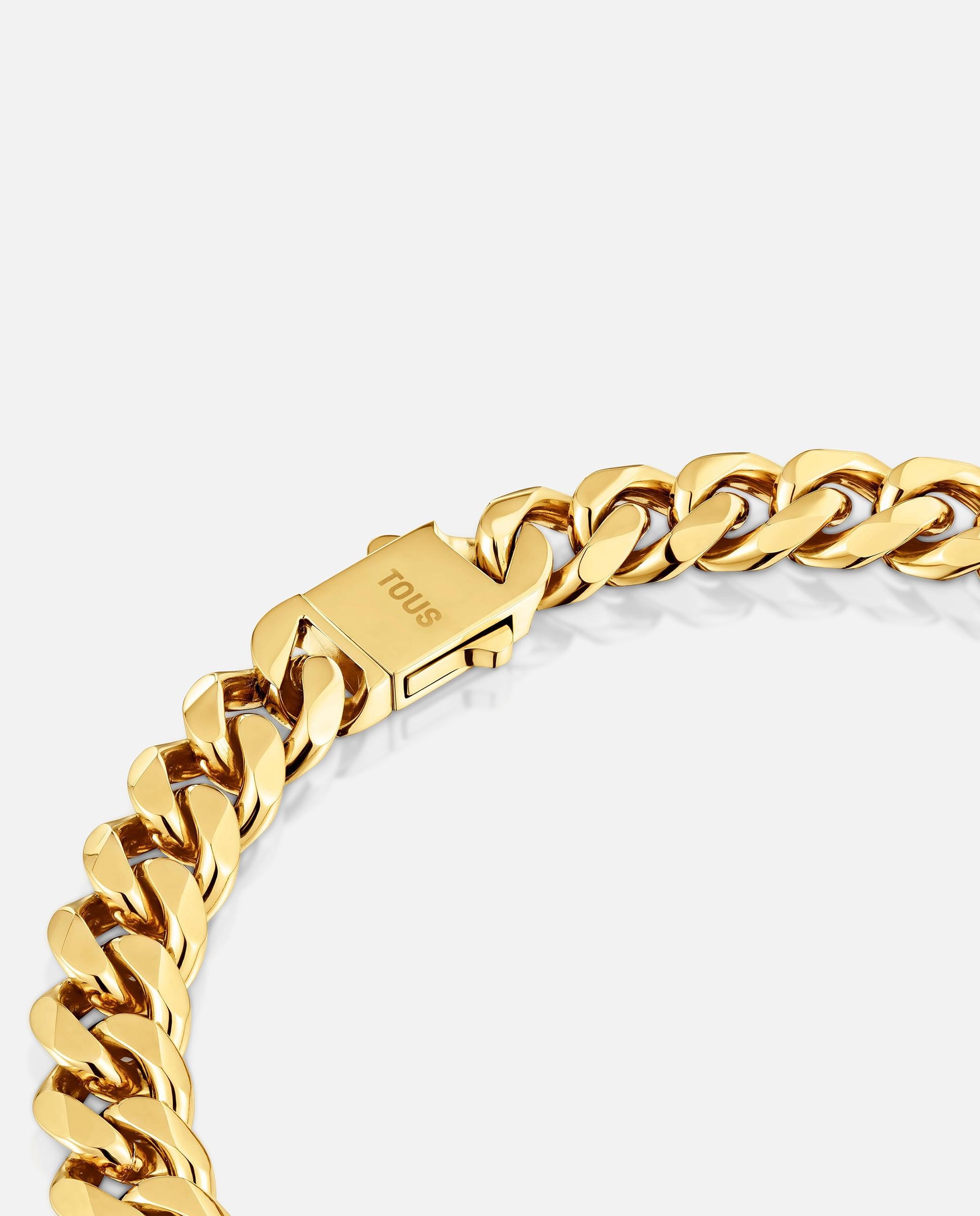 Collar cadena barbada de acero en color dorado basics - Tous - Dorado Dorado-3