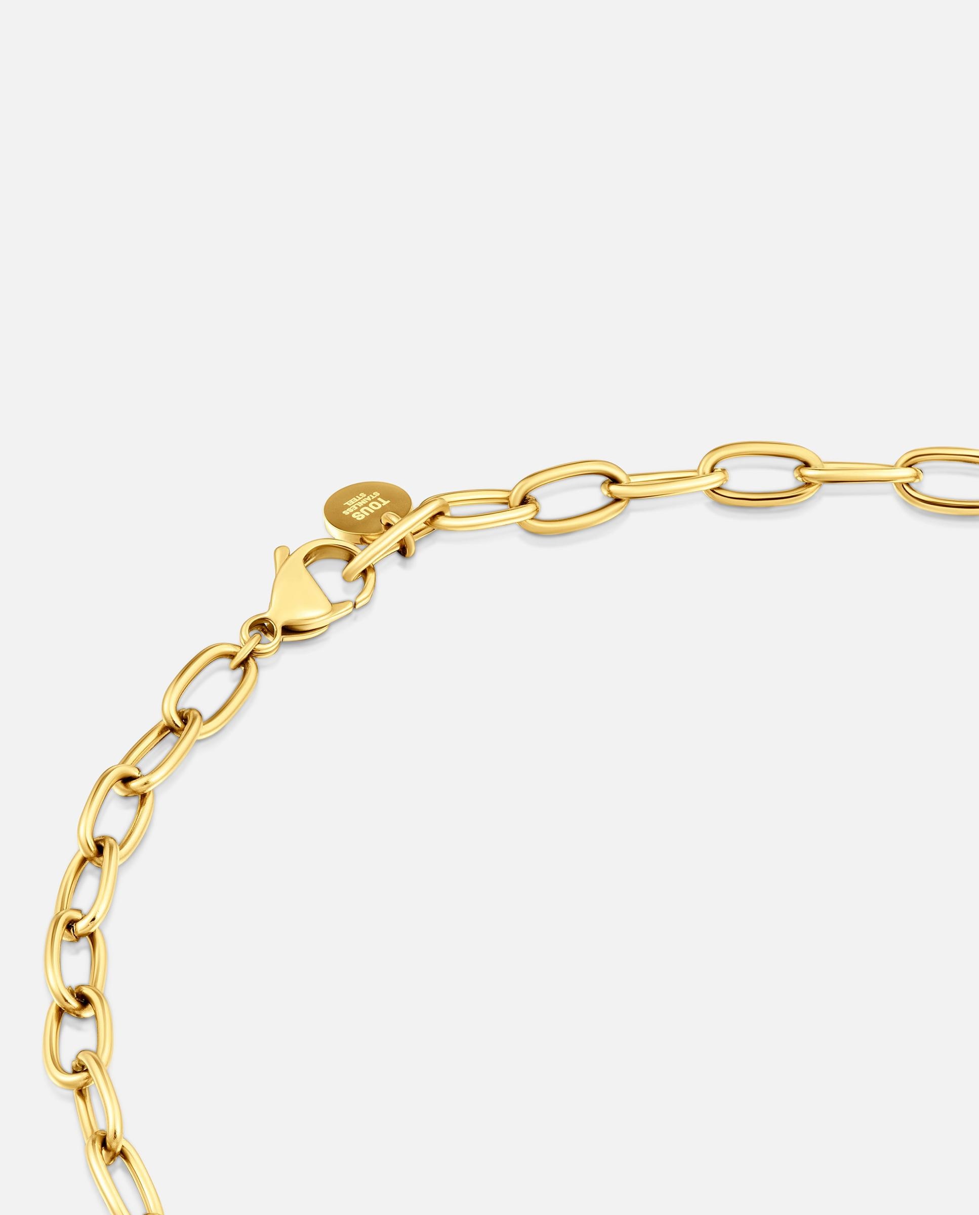 Collar de acero dorado y motivos colgantes charming Dorado Tous Dorado-3