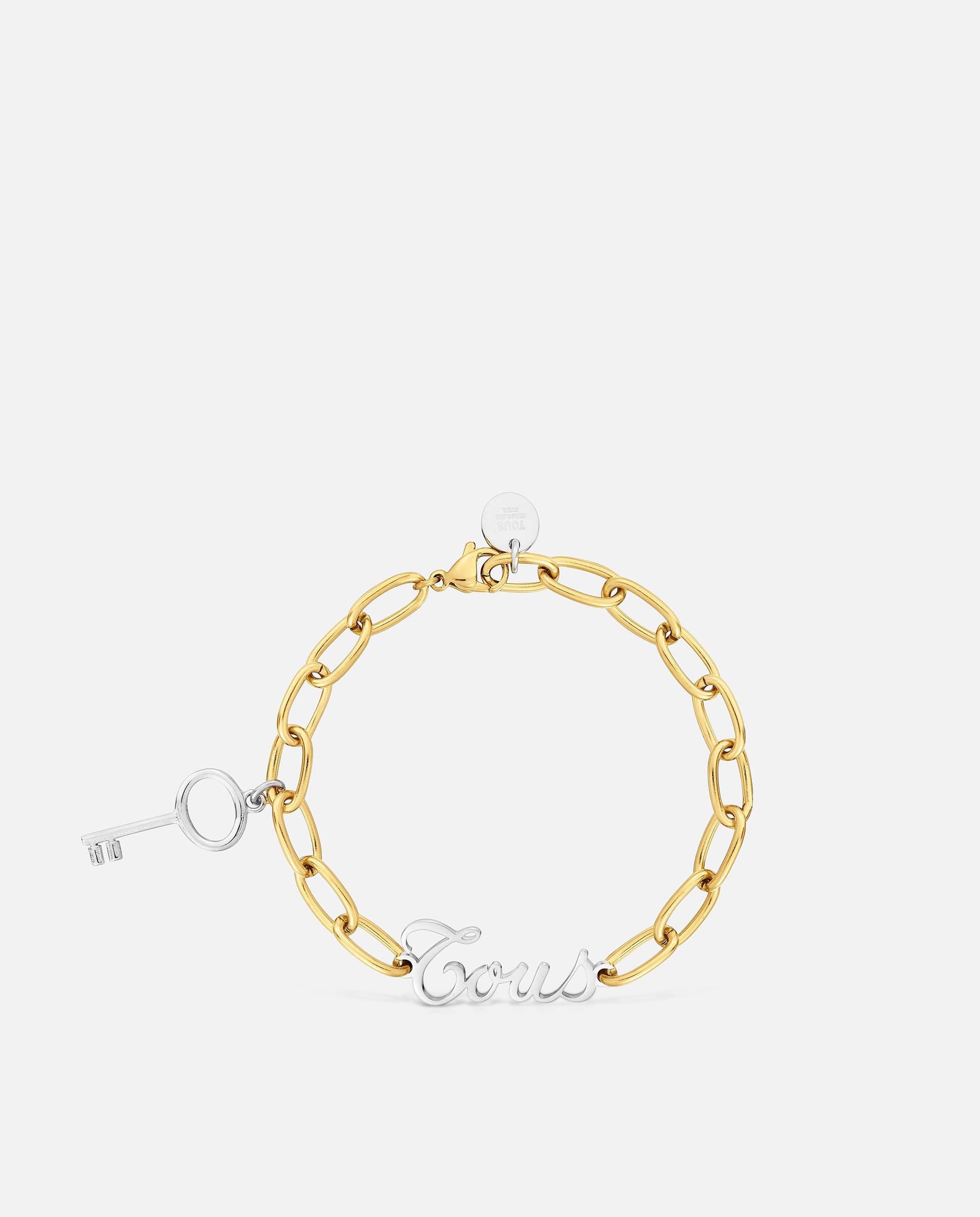 Pulsera cadena de acero bicolor y motivo llave charming - Tous - Bicolor Bicolor-2