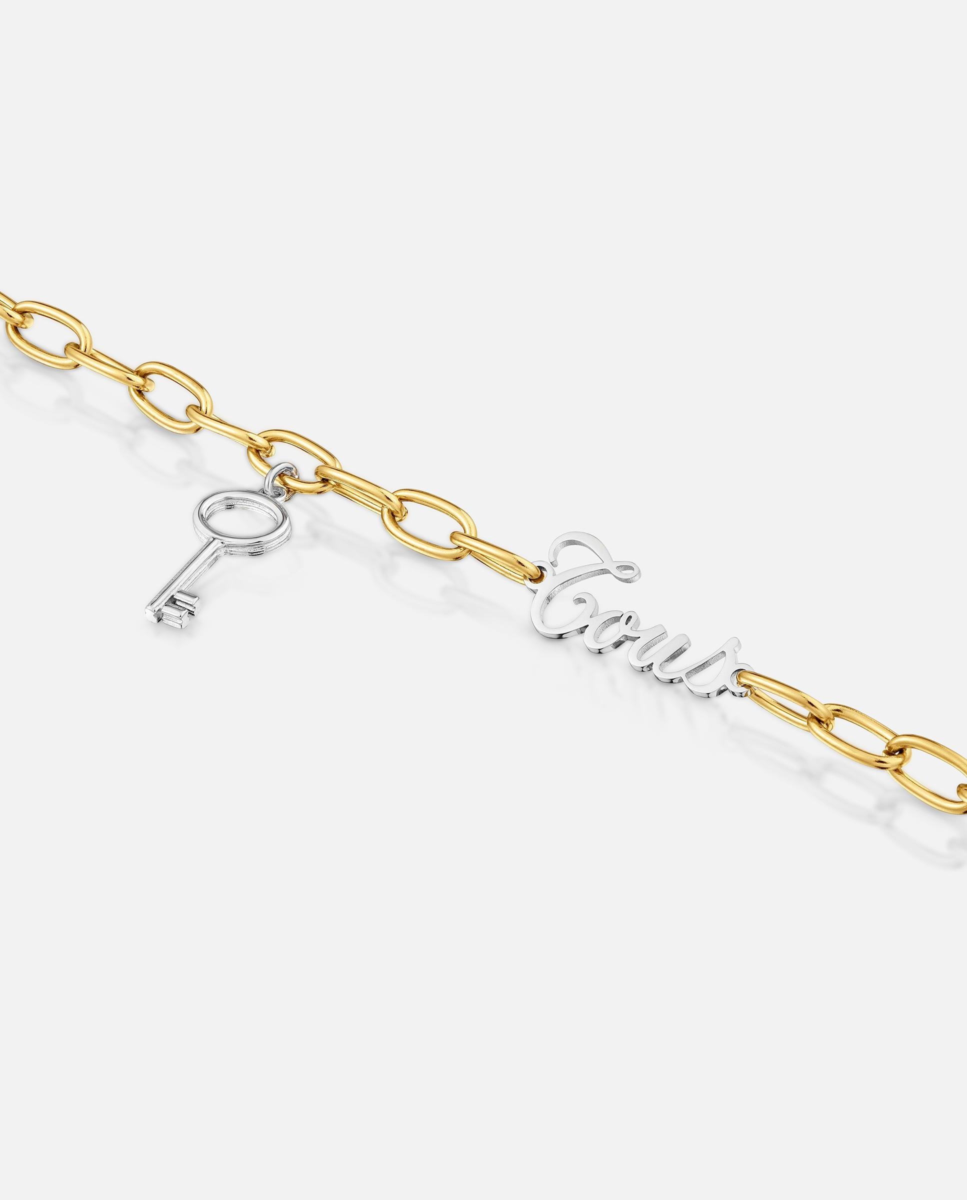 Pulsera cadena de acero bicolor y motivo llave charming - Tous - Bicolor Bicolor-3