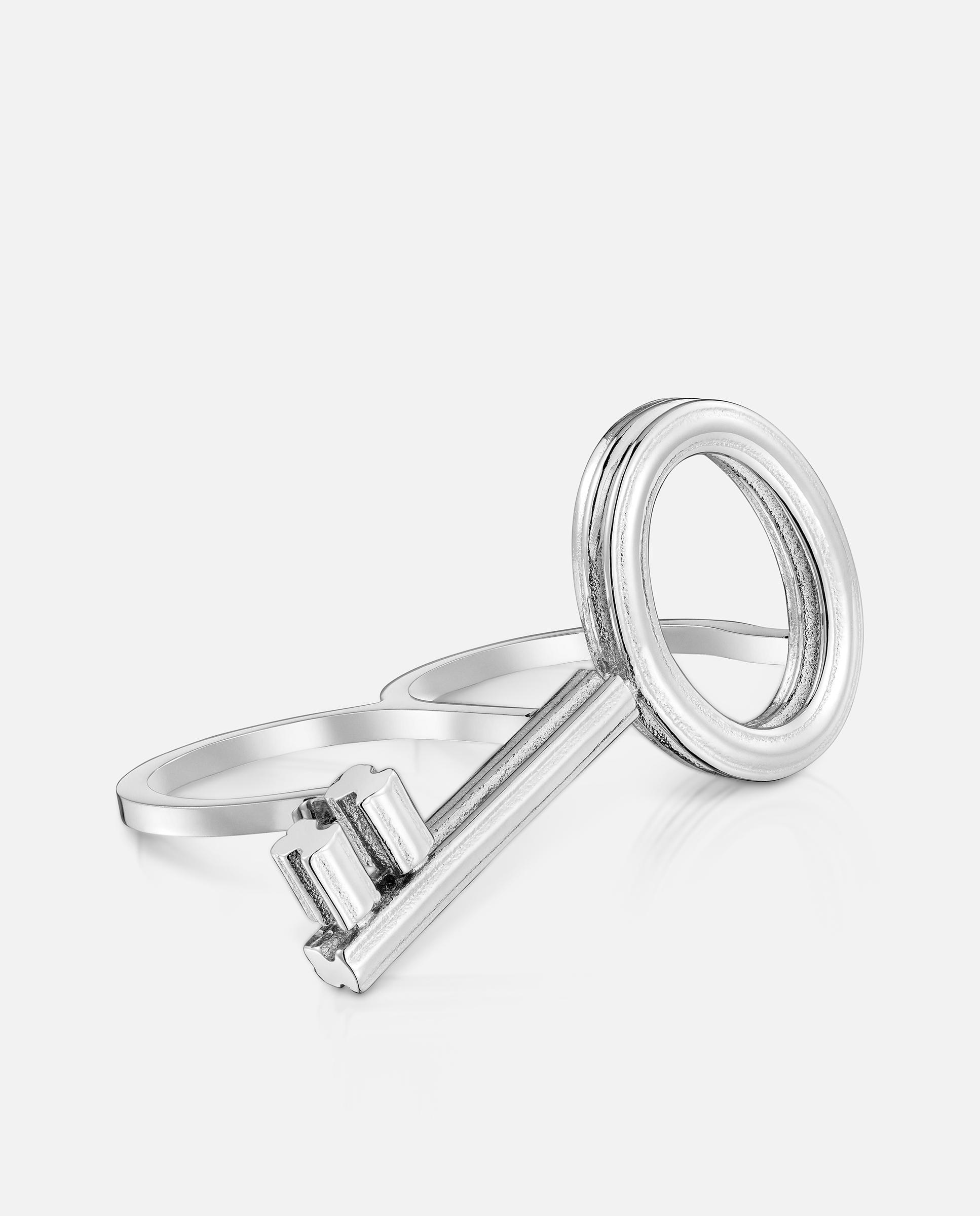 Anillo doble de acero motivo llave charming - Tous - Plateado Plateado-2