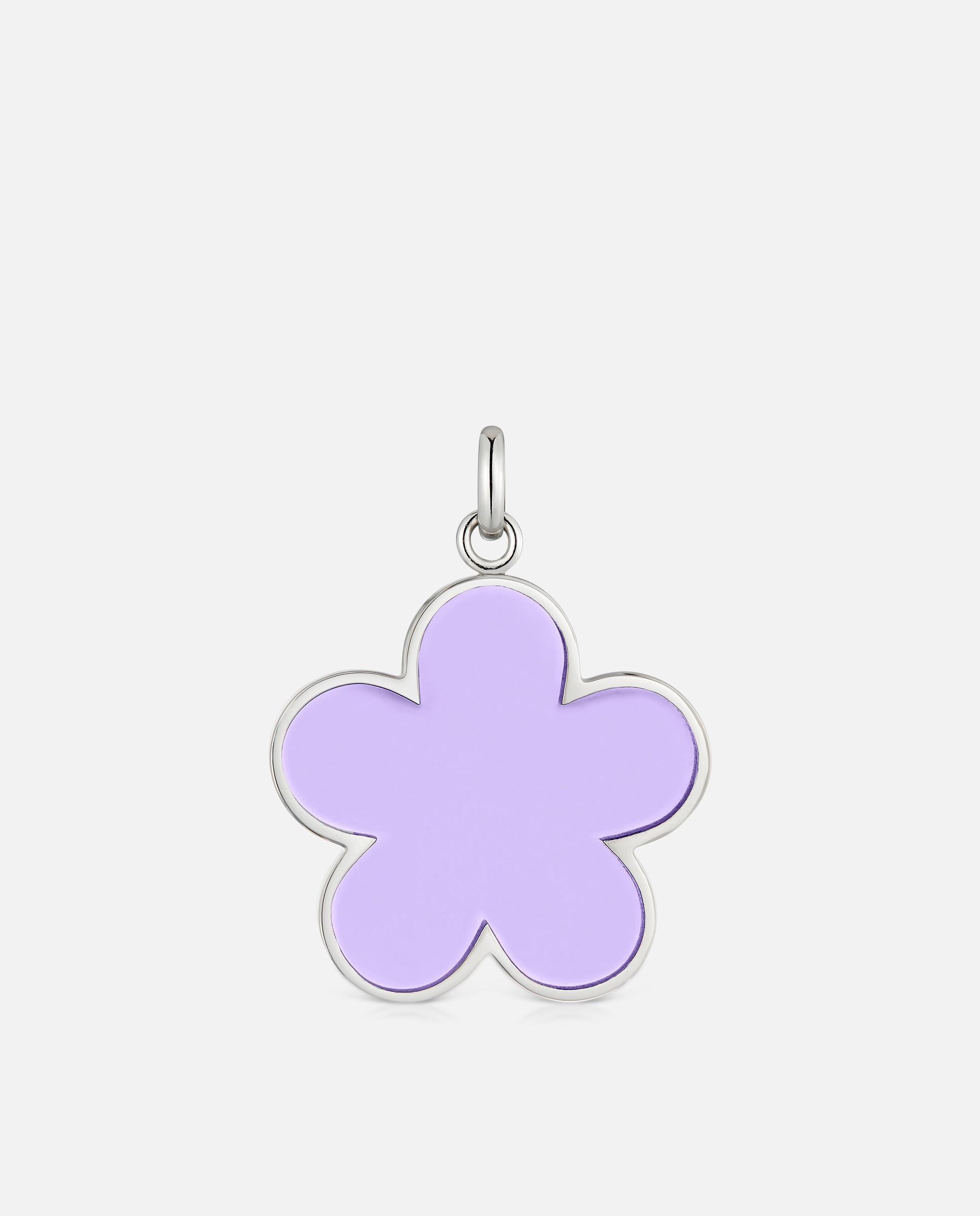 Imagen 0 de Colgante flor de acero y resina lila galaxy Lila