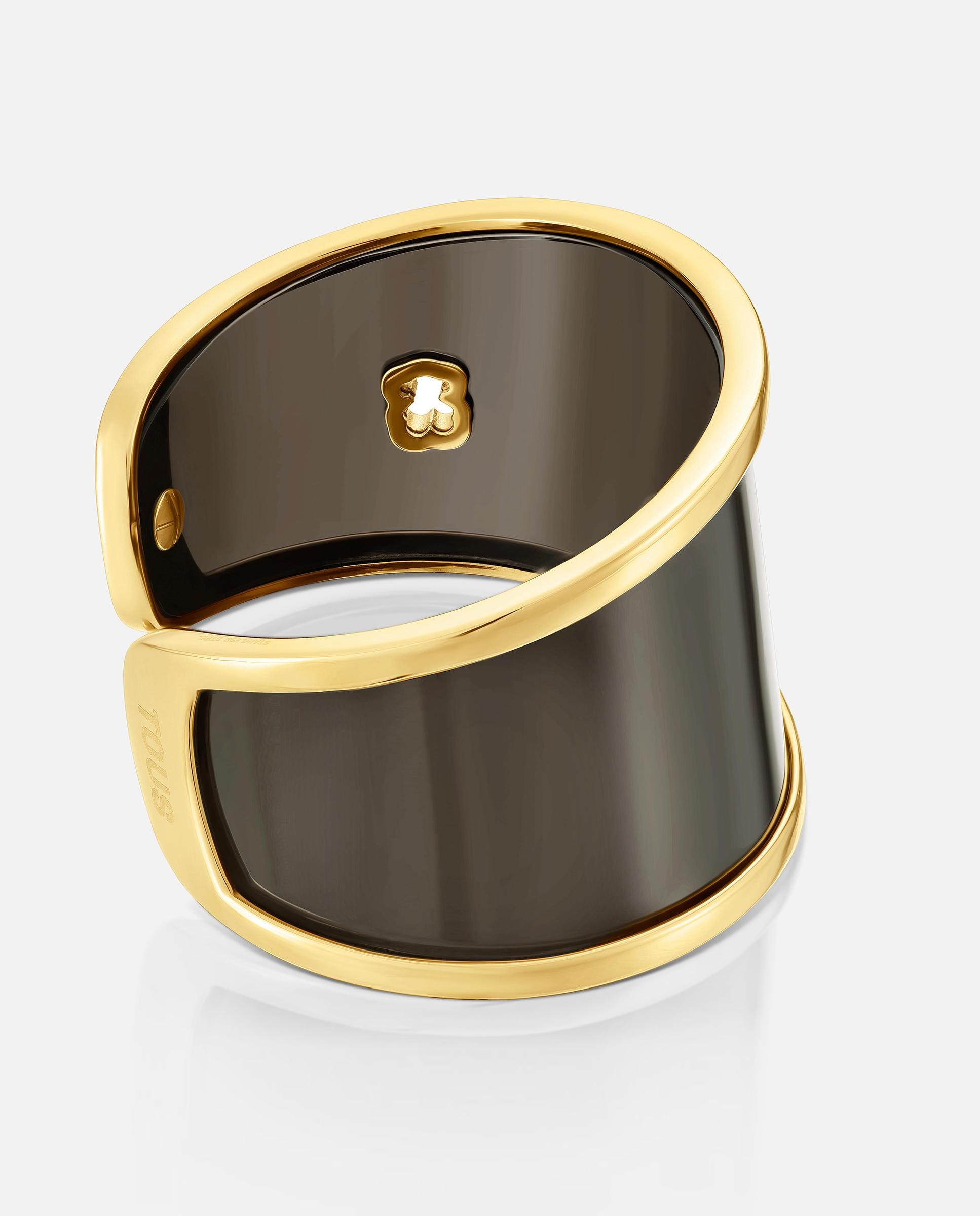 Brazalete de acero  y resina negra galaxy Bicolor Tous Bicolor-2