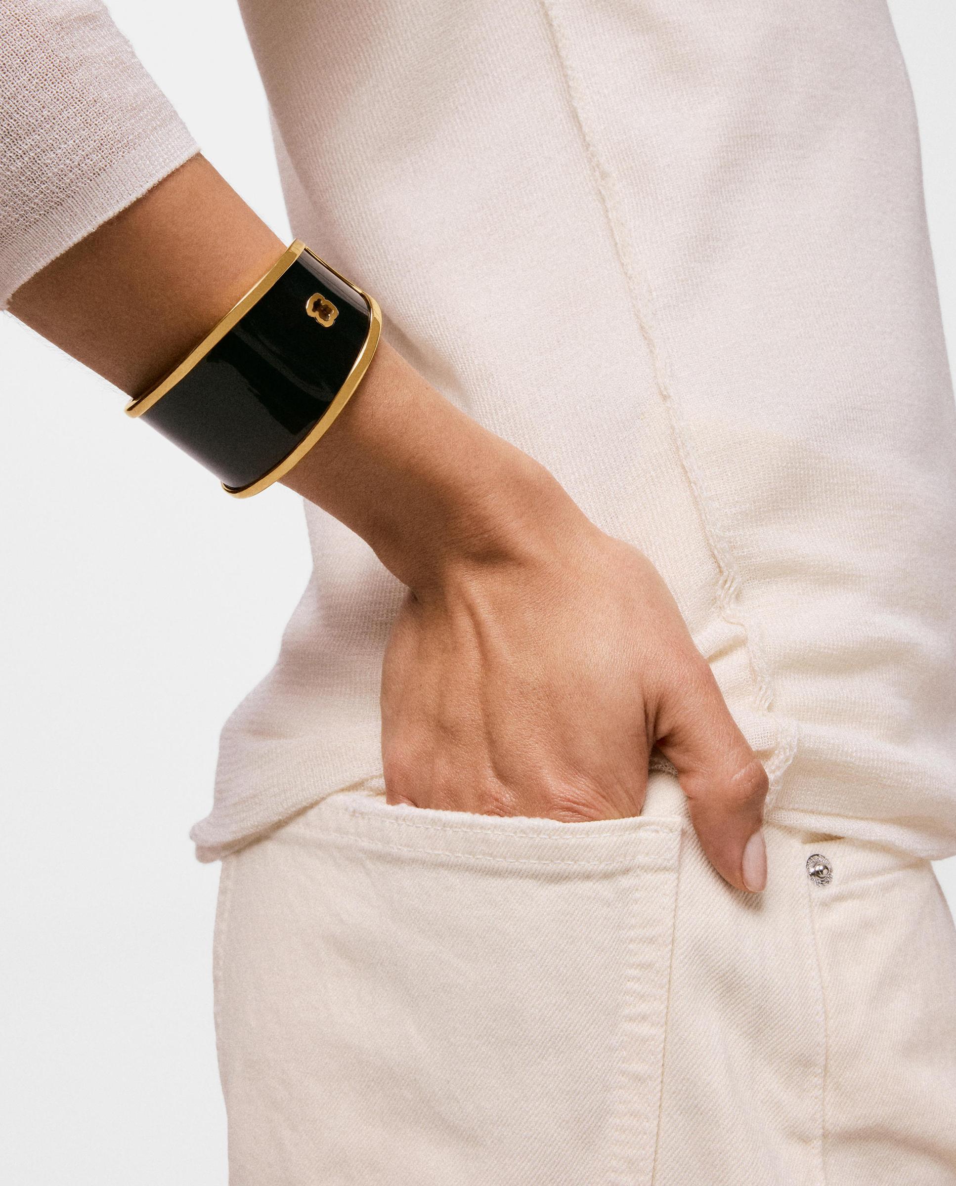 Brazalete de acero  y resina negra galaxy Bicolor Tous Bicolor-5