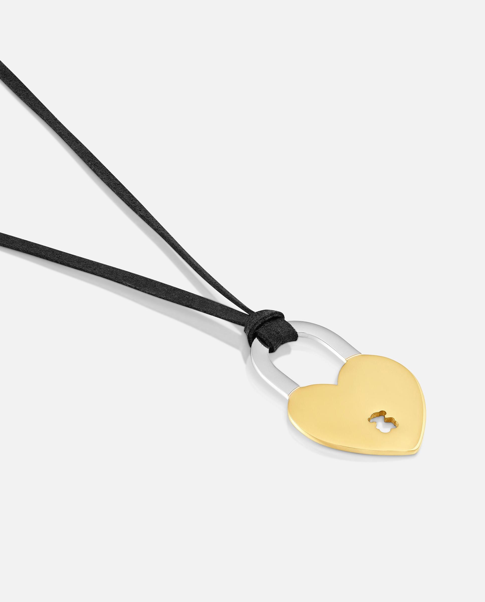Collar corazón de acero y cordón negro charming - Tous - Bicolor Bicolor-3