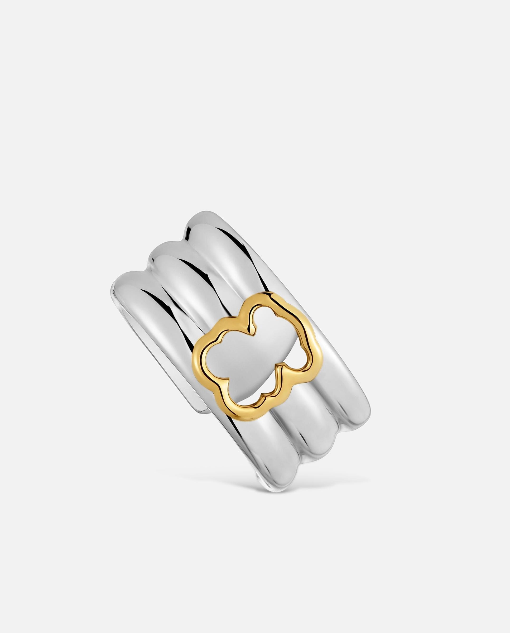 Imagen 0 de Pendiente individual earcuff de acero y oso tous galia Bicolor