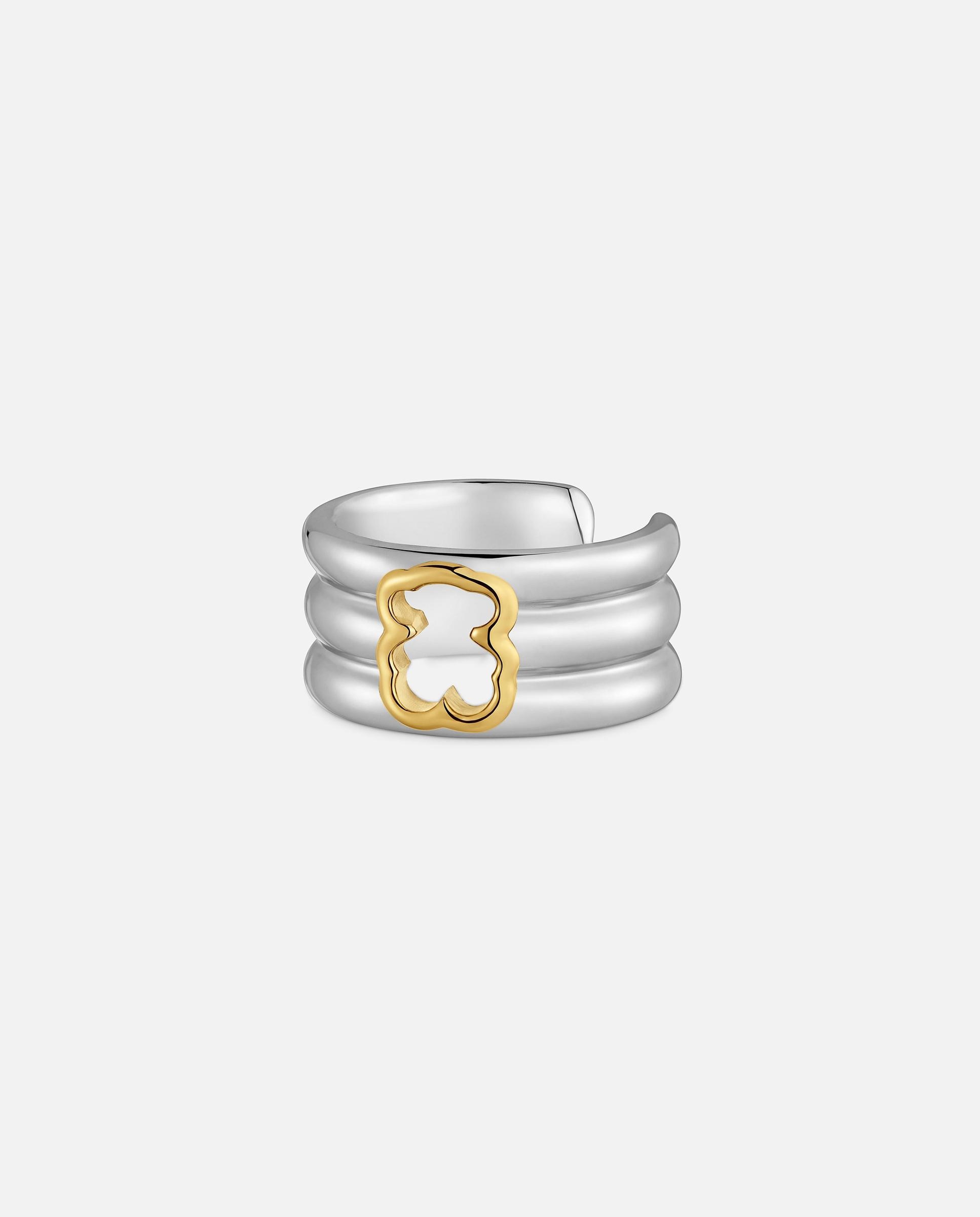 Pendiente individual earcuff de acero y oso tous galia - Bicolor Bicolor-2