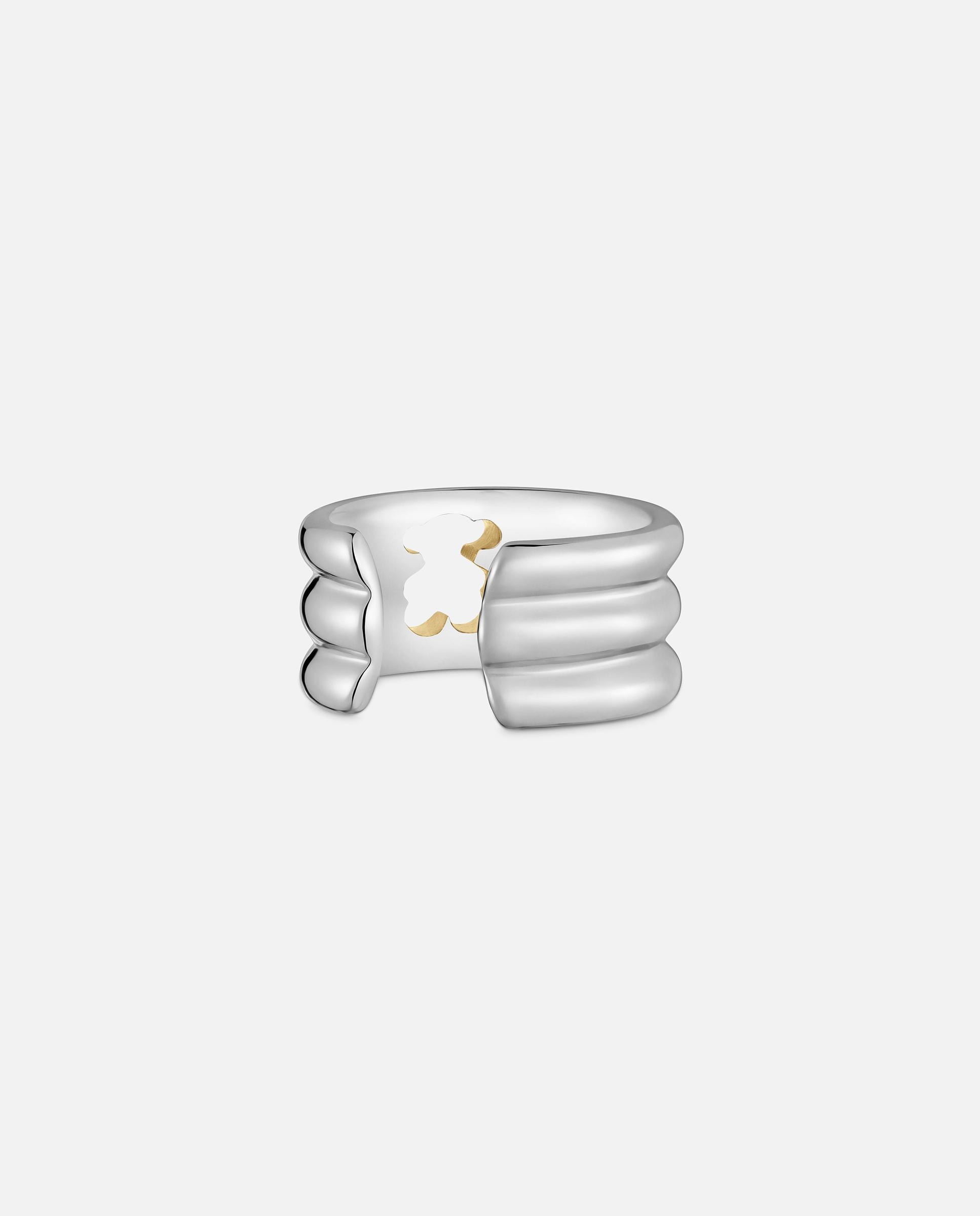 Pendiente individual earcuff de acero y oso tous galia - Bicolor Bicolor-3