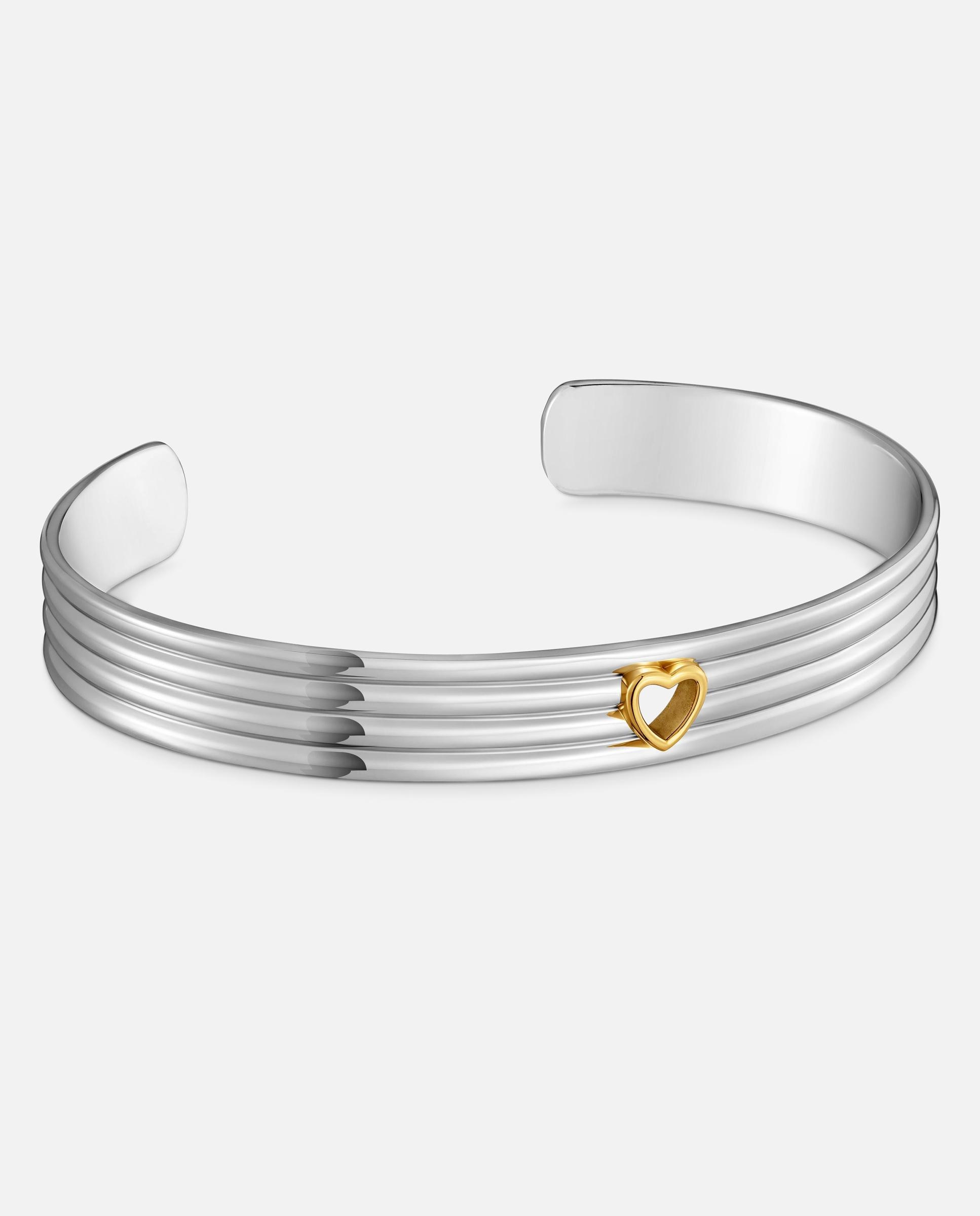 Brazalete de acero y corazón bicolor 9 mm tous galia - Bicolor Bicolor-1
