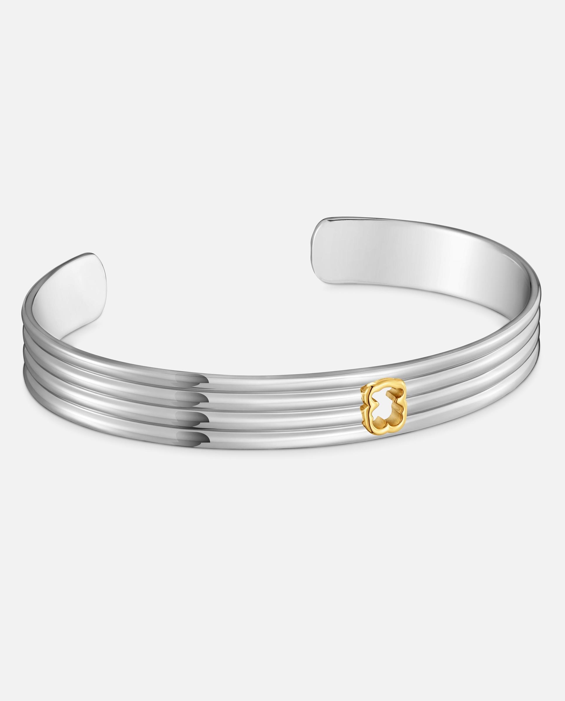 Brazalete de acero y oso bicolor 9 mm tous galia - Bicolor Bicolor-1