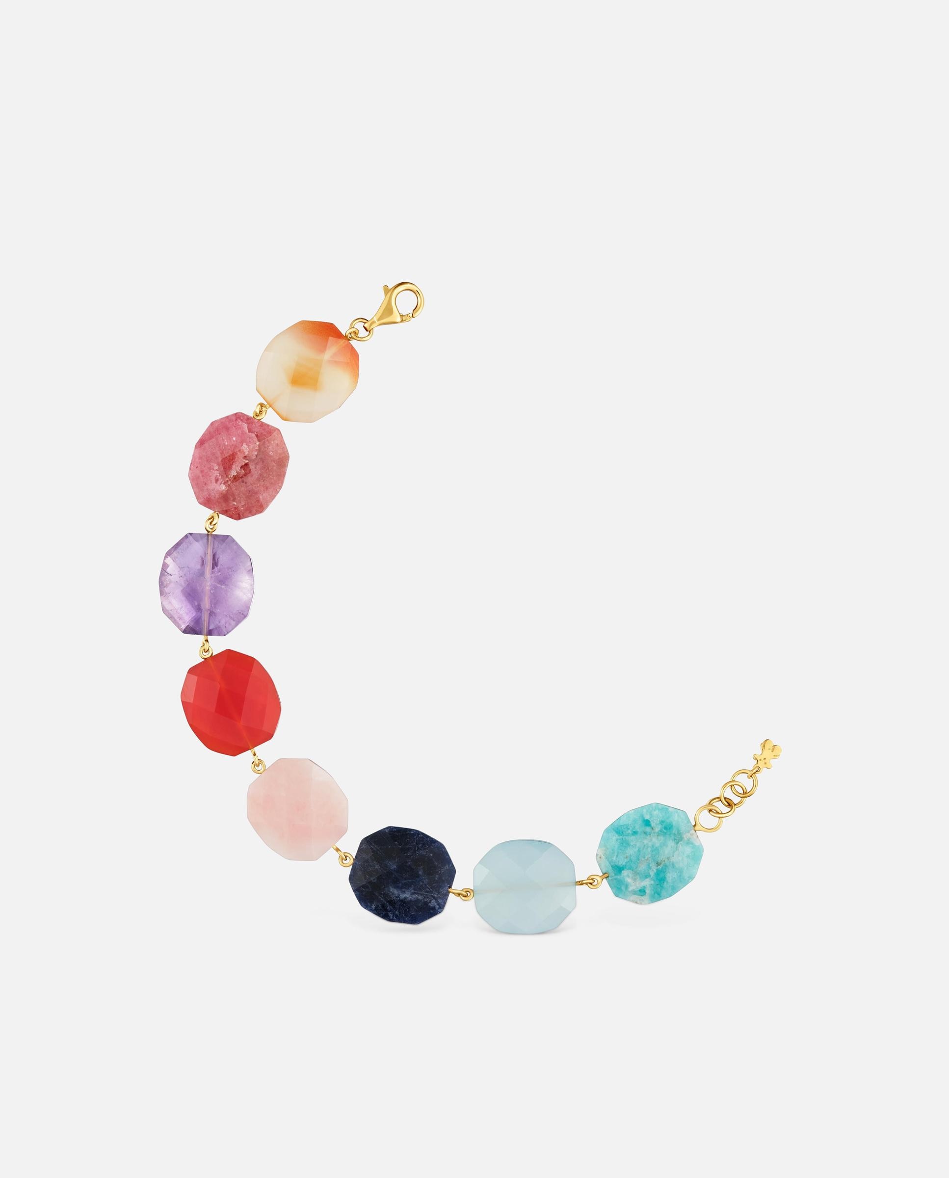 Pulsera con baño de oro 18 kt y gemas bold motif - Tous - Multicolor Multicolor-1