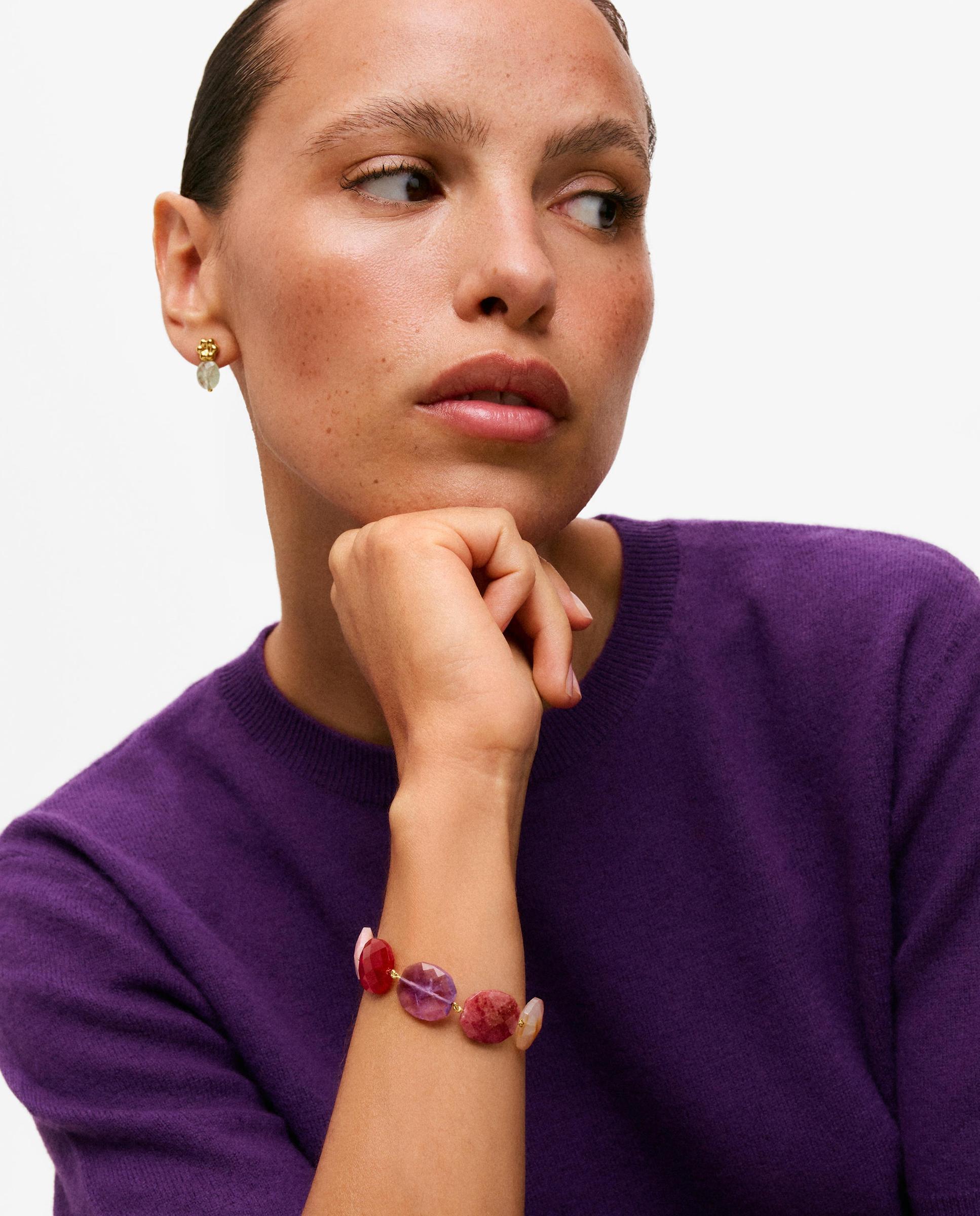 Pulsera con baño de oro 18 kt y gemas bold motif - Tous - Multicolor Multicolor-4