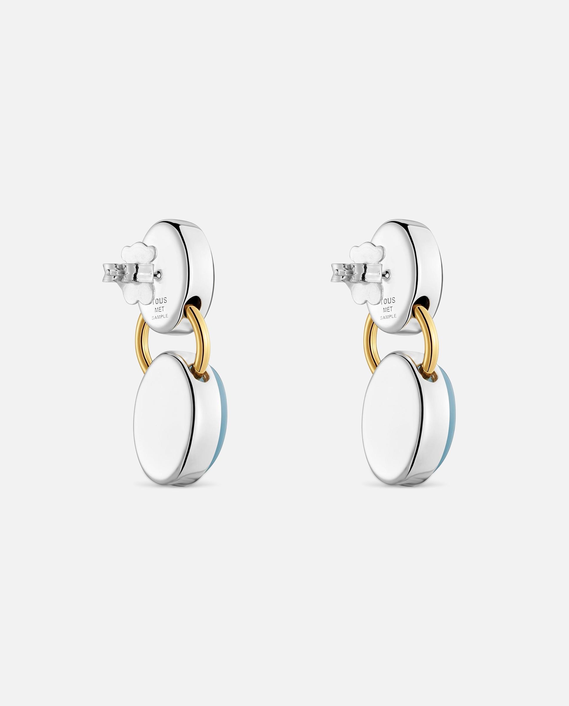 Pendientes bicolor con ojo de tigre tous gem power - Multicolor Multicolor-3