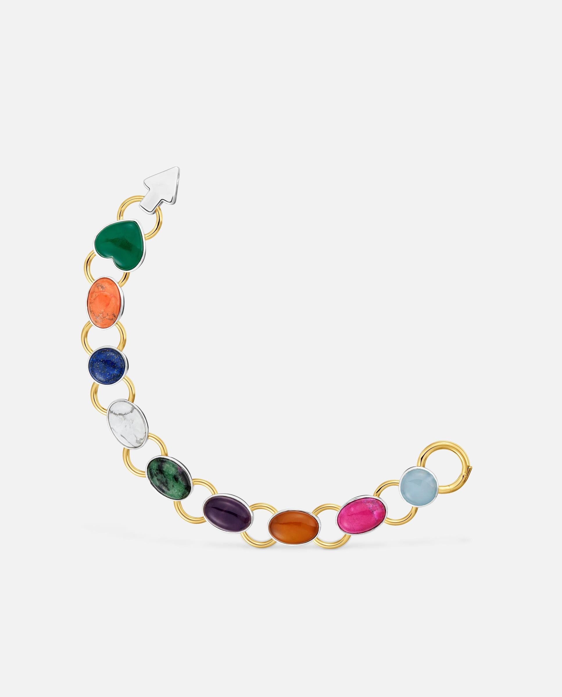 Pulsera bicolor con gemas tous gem power