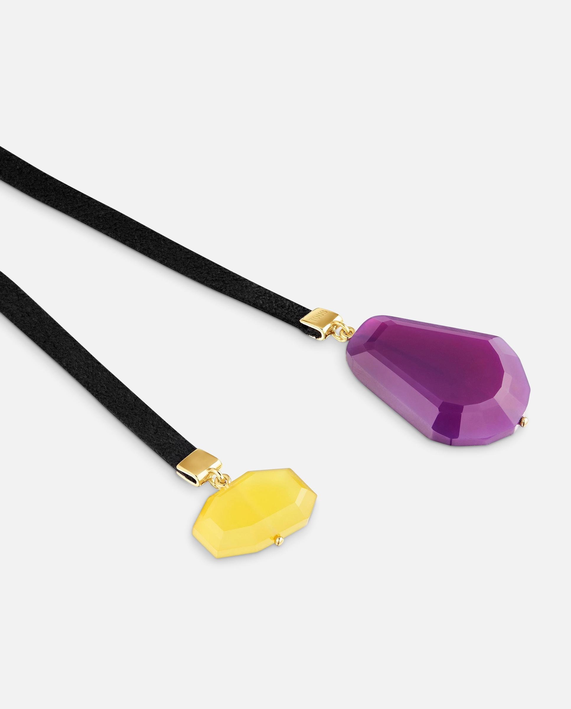 Collar de cordón y calcedonia tous basics - Multicolor Multicolor-3
