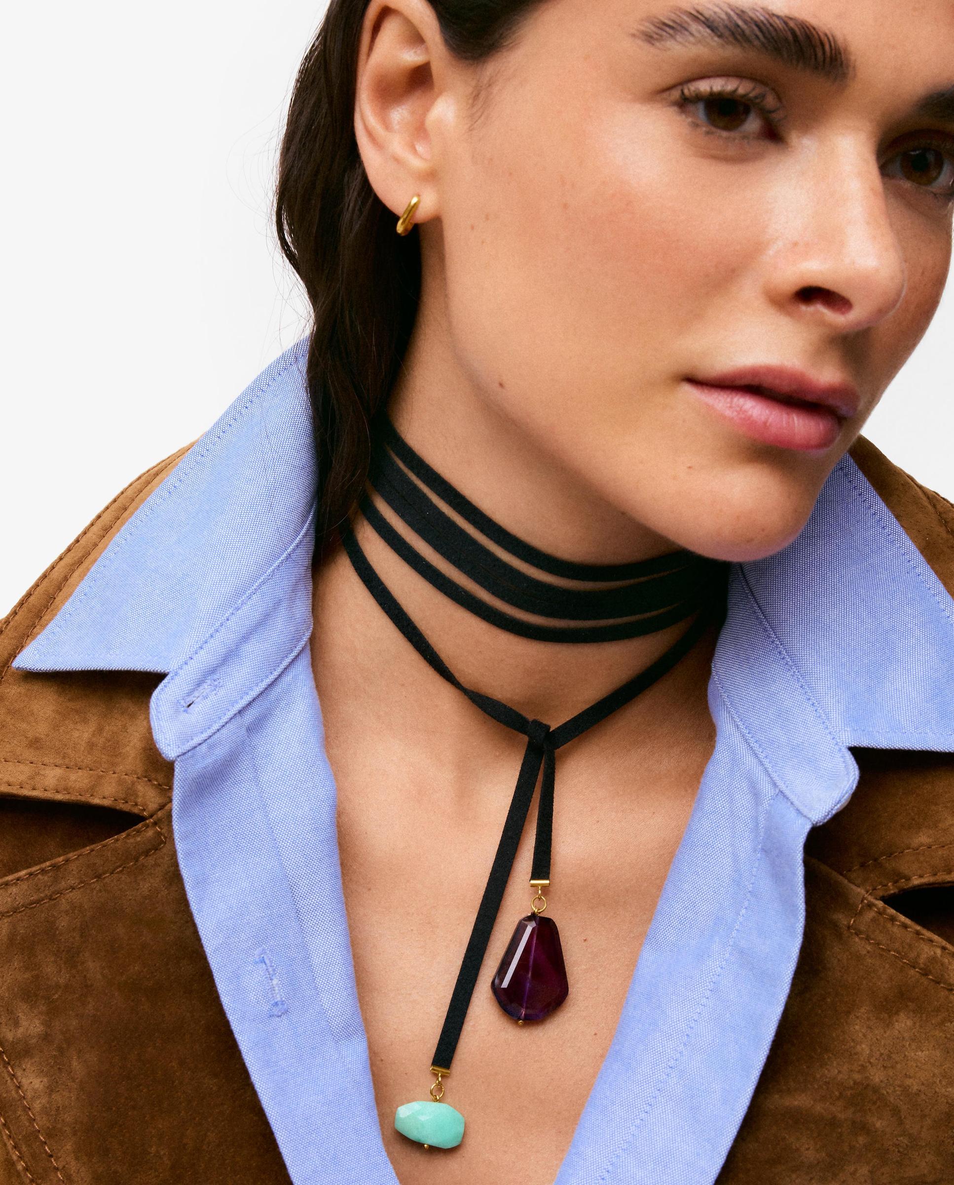 Collar de cordón y calcedonia tous basics - Multicolor Multicolor-4
