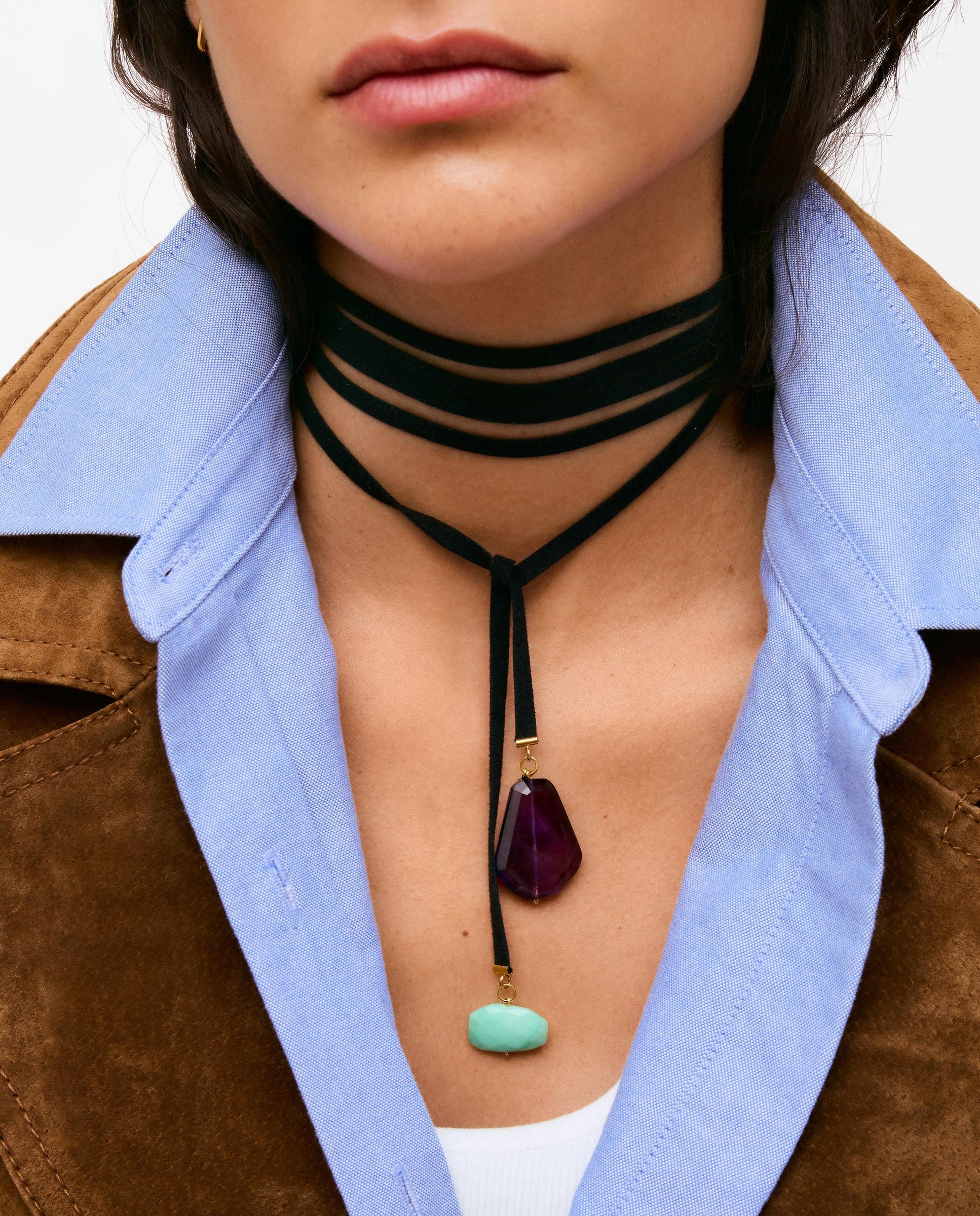 Collar de cordón y calcedonia tous basics - Multicolor Multicolor-5