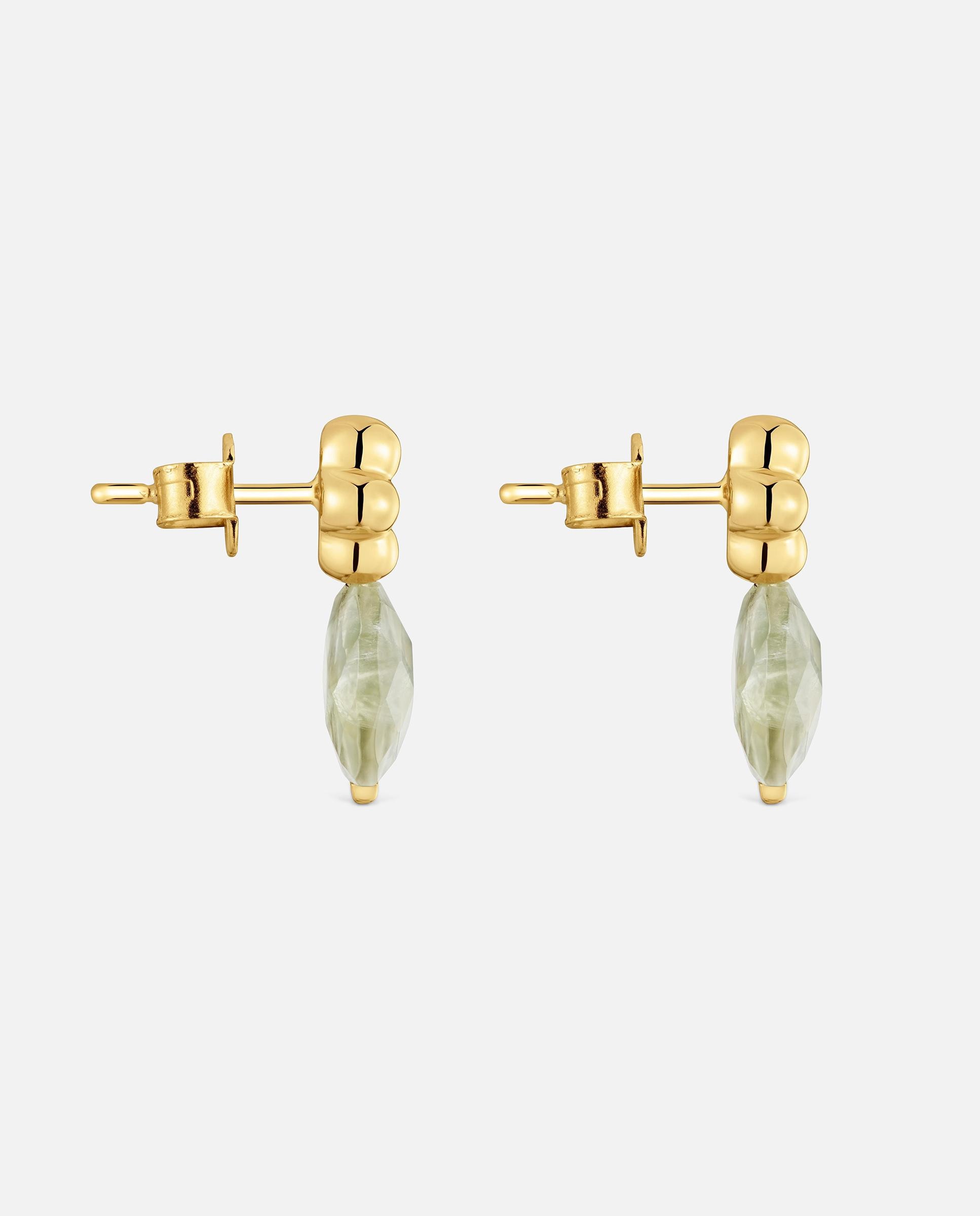 Imagen 2 de Pendientes con baño de oro 18 kt sobre plata y prehenita bold motif - Tous - Blanco Blanco