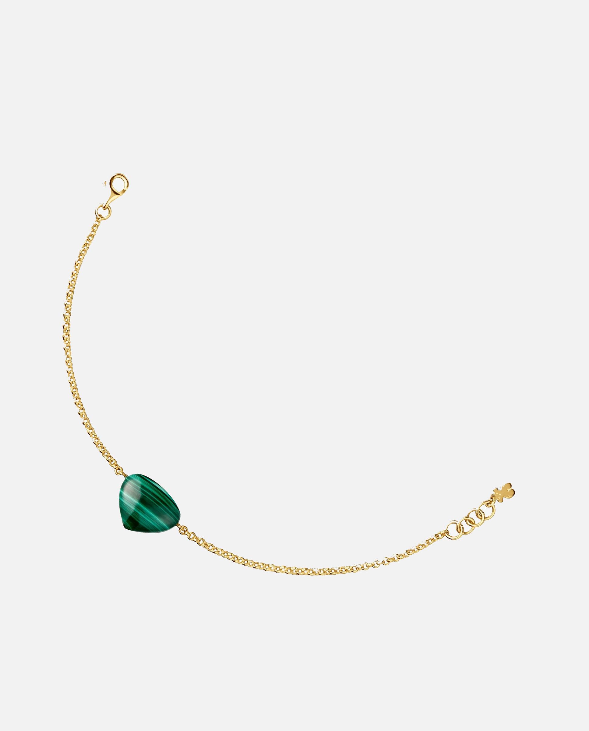 Pulsera con baño de oro 18 kt sobre plata y malaquita tous color dots - Verde oscuro Verde oscuro-1