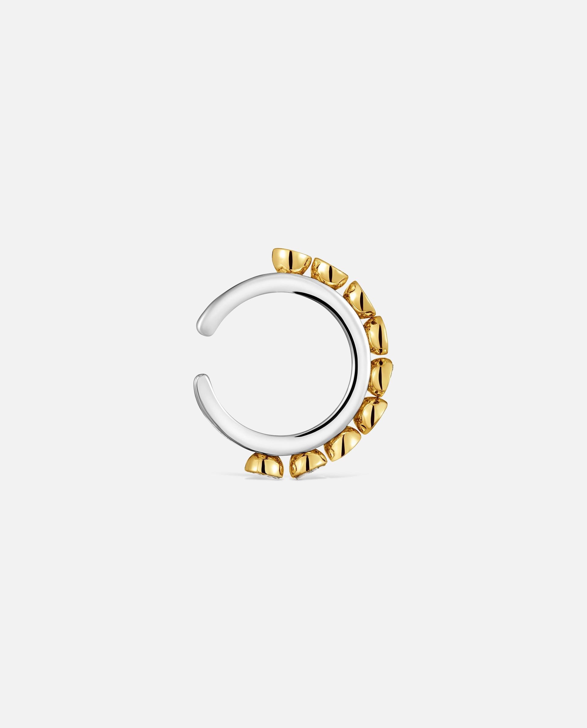Imagen 3 de Pendiente individual earcuff con baño de oro 18 kt tous maggie disco - Bicolor Bicolor