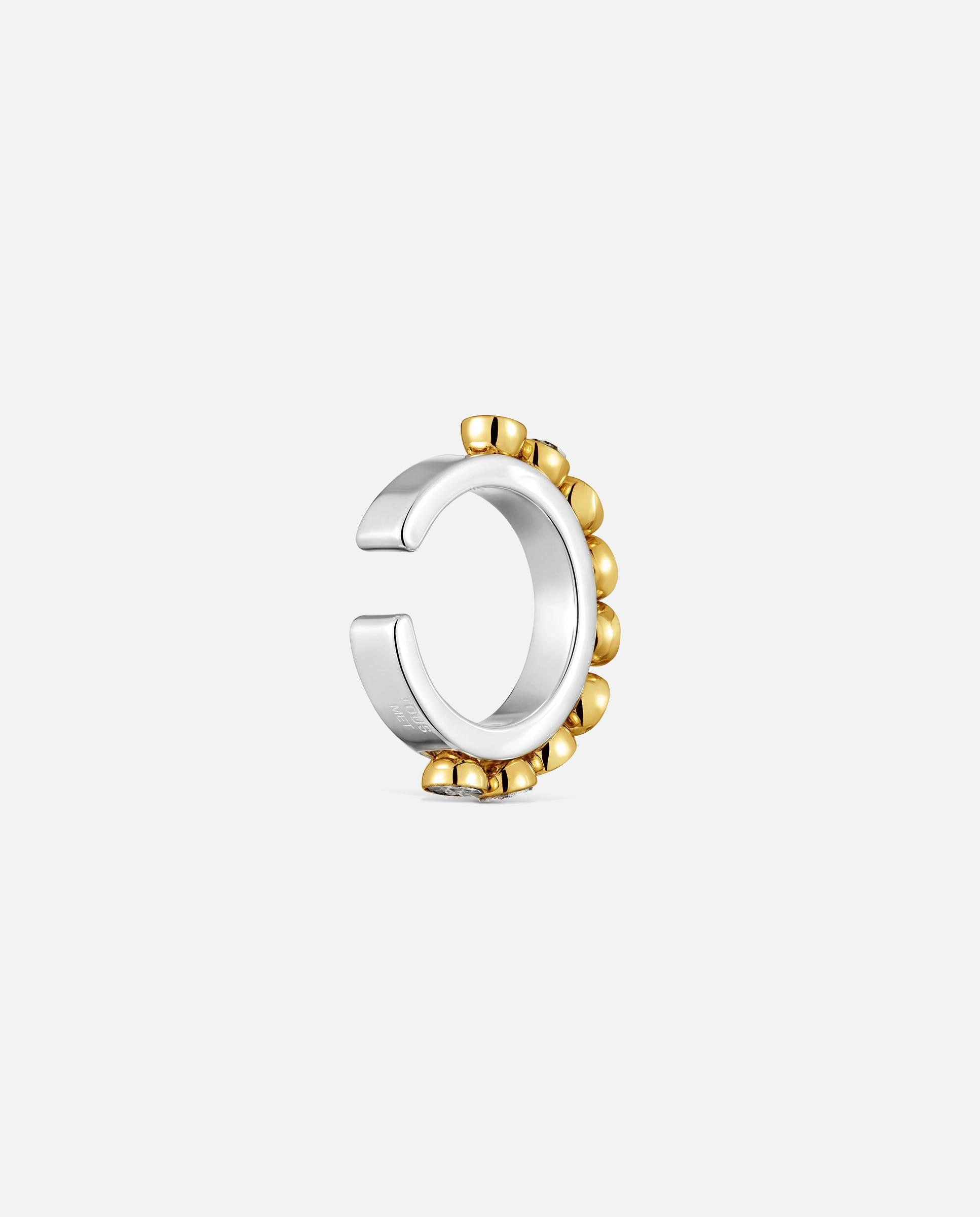 Imagen 4 de Pendiente individual earcuff con baño de oro 18 kt tous maggie disco - Bicolor Bicolor