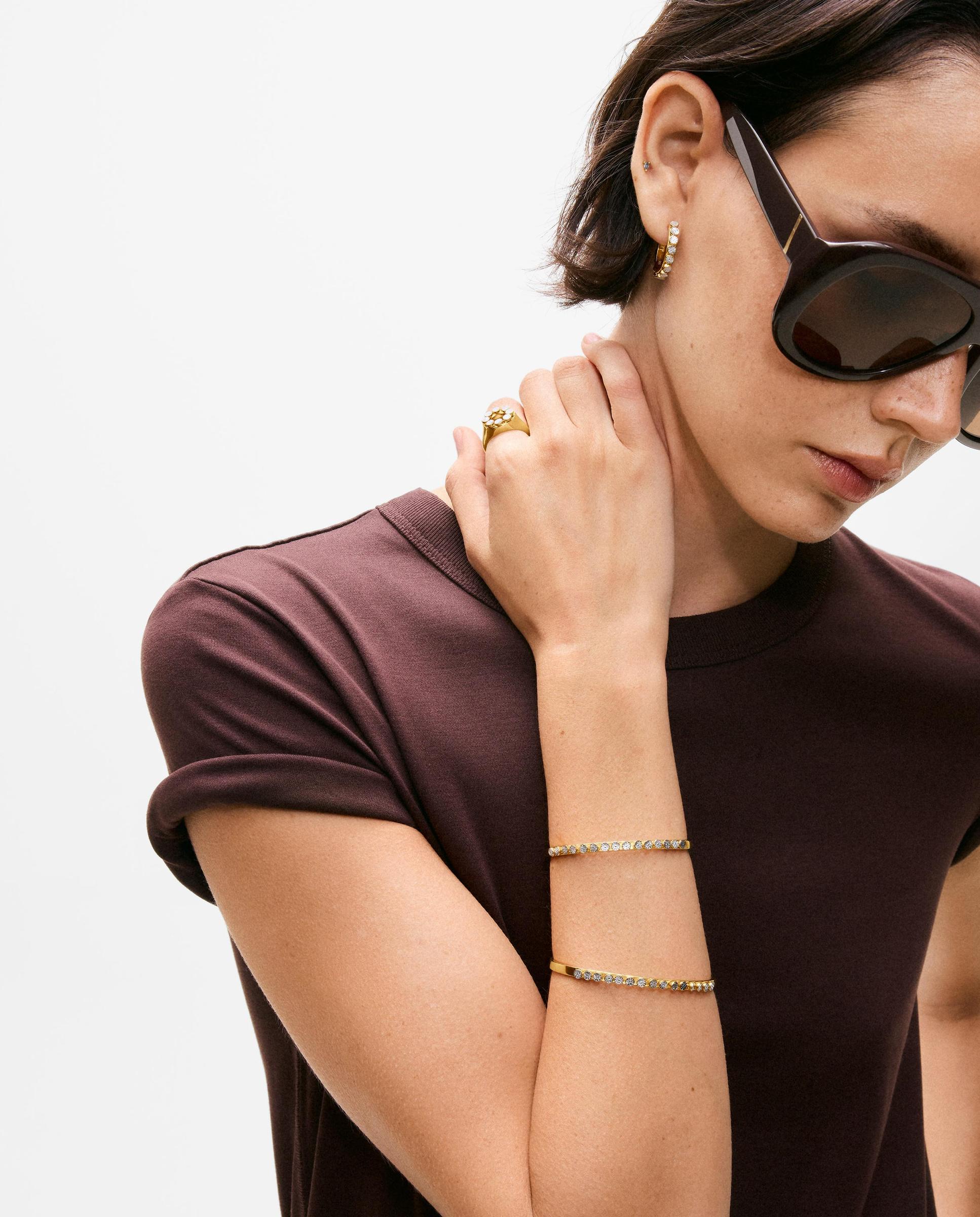 Imagen 5 de Pulsera rígida esclava con baño de oro tous maggie disco - Bicolor Bicolor