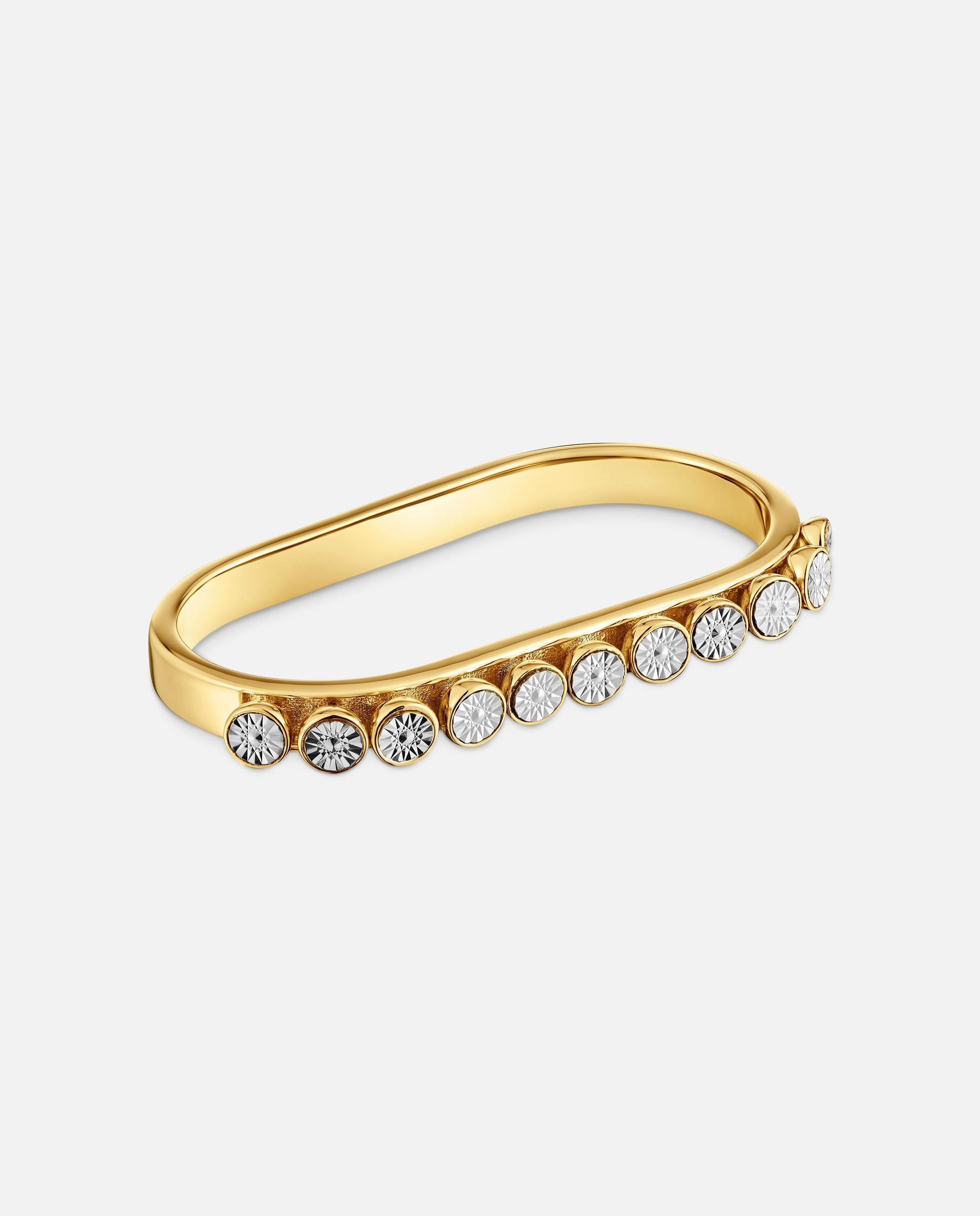 Imagen 2 de Anillo doble con baño de oro tous maggie disco - Bicolor Bicolor