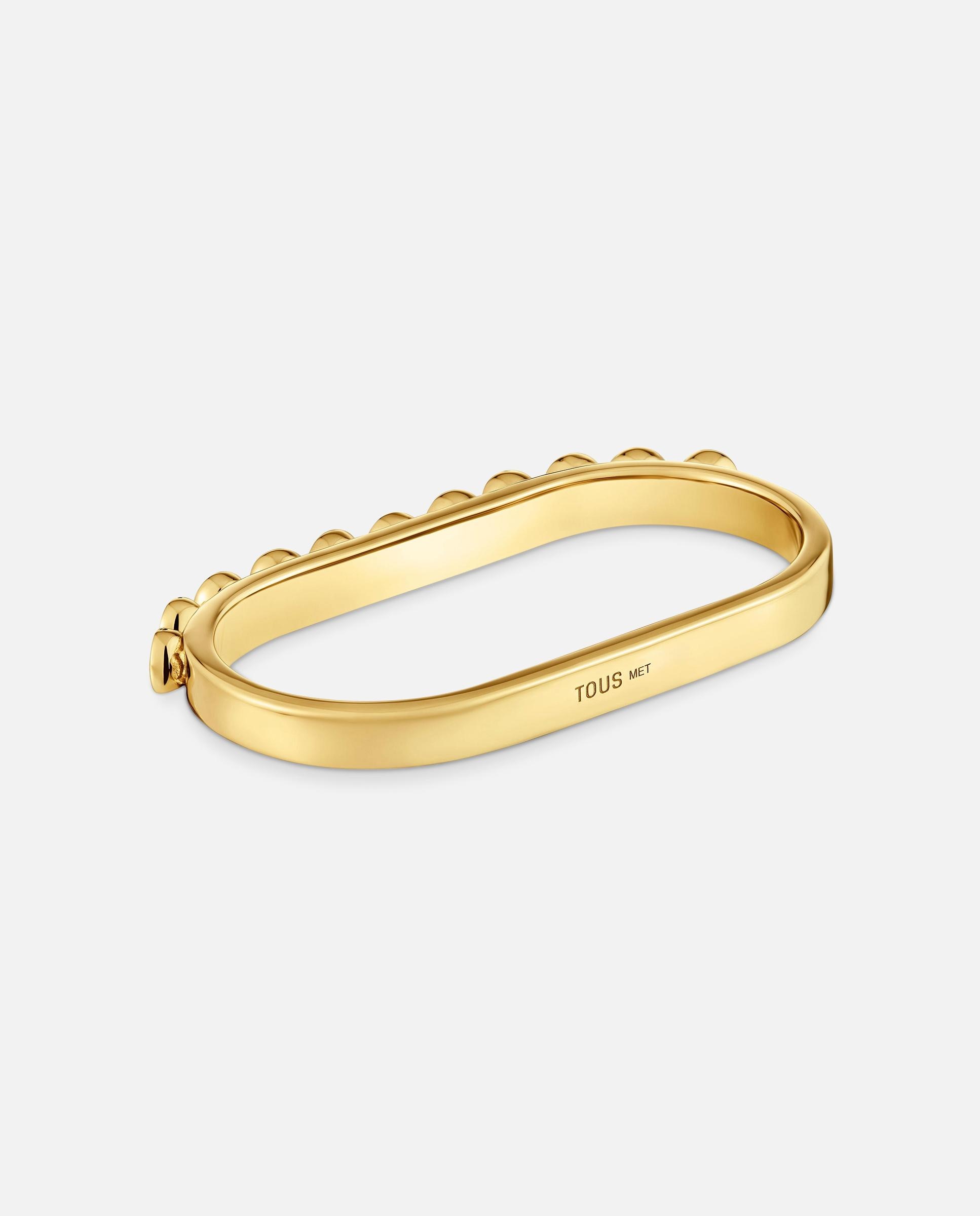 Imagen 3 de Anillo doble con baño de oro tous maggie disco - Bicolor Bicolor