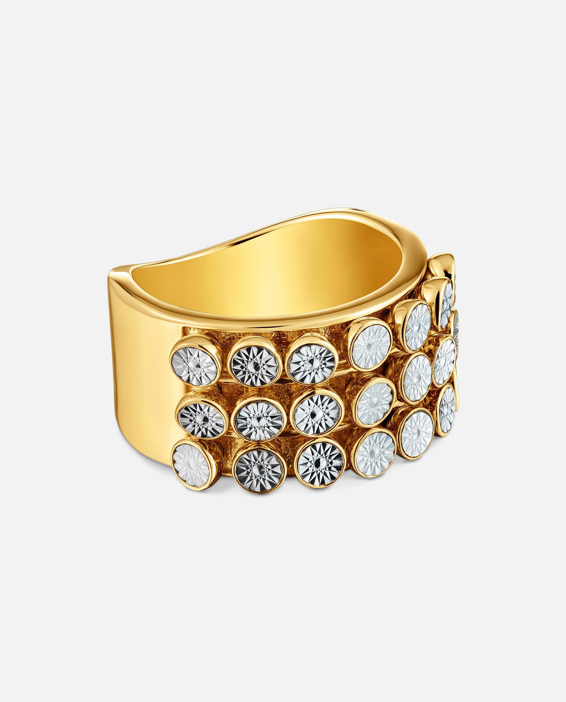 Imagen 2 de Anillo ancho con baño de oro 18 kt tous maggie disco - Bicolor Bicolor