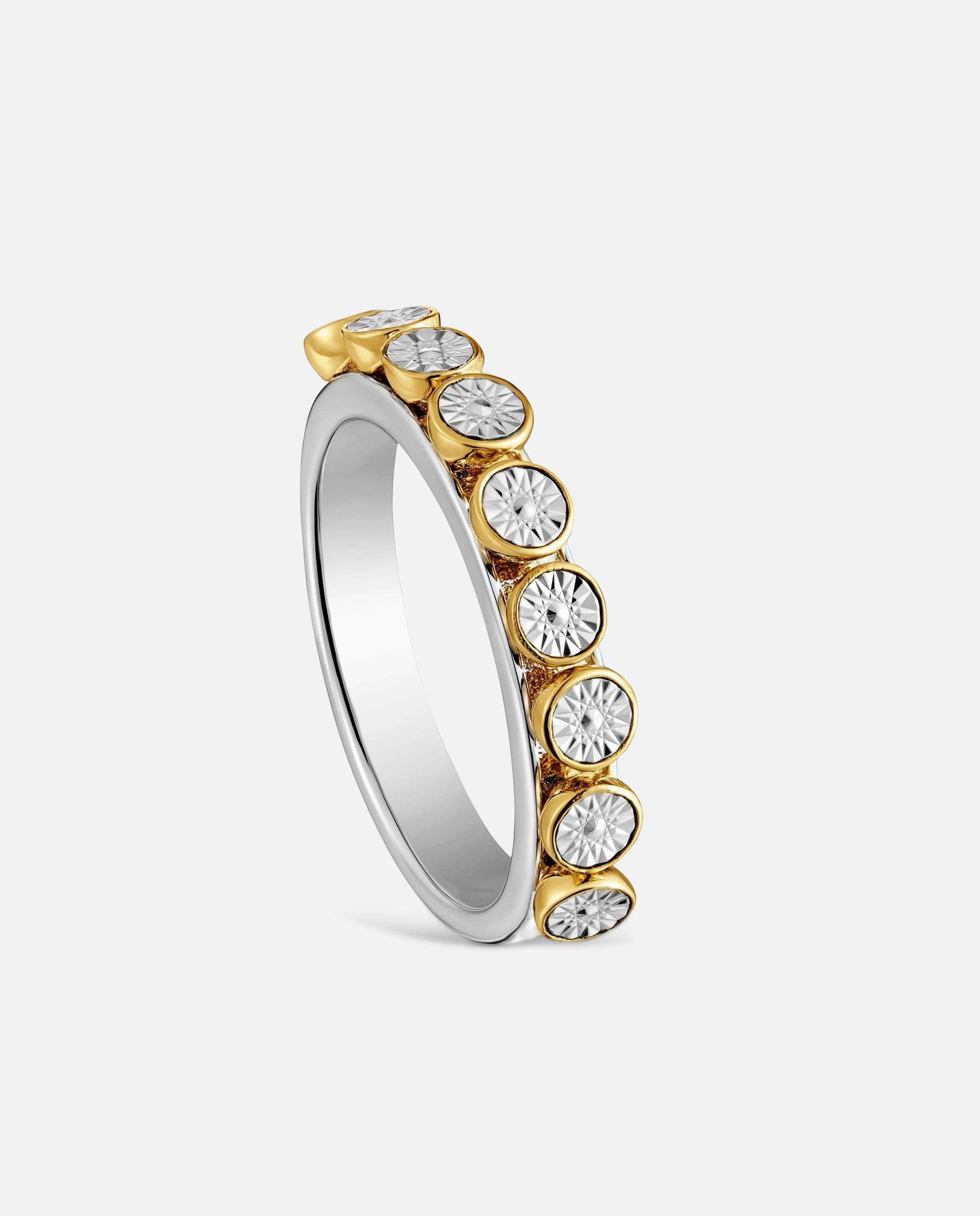 Imagen 1 de Anillo con baño de oro 18 kt tous maggie disco Bicolor