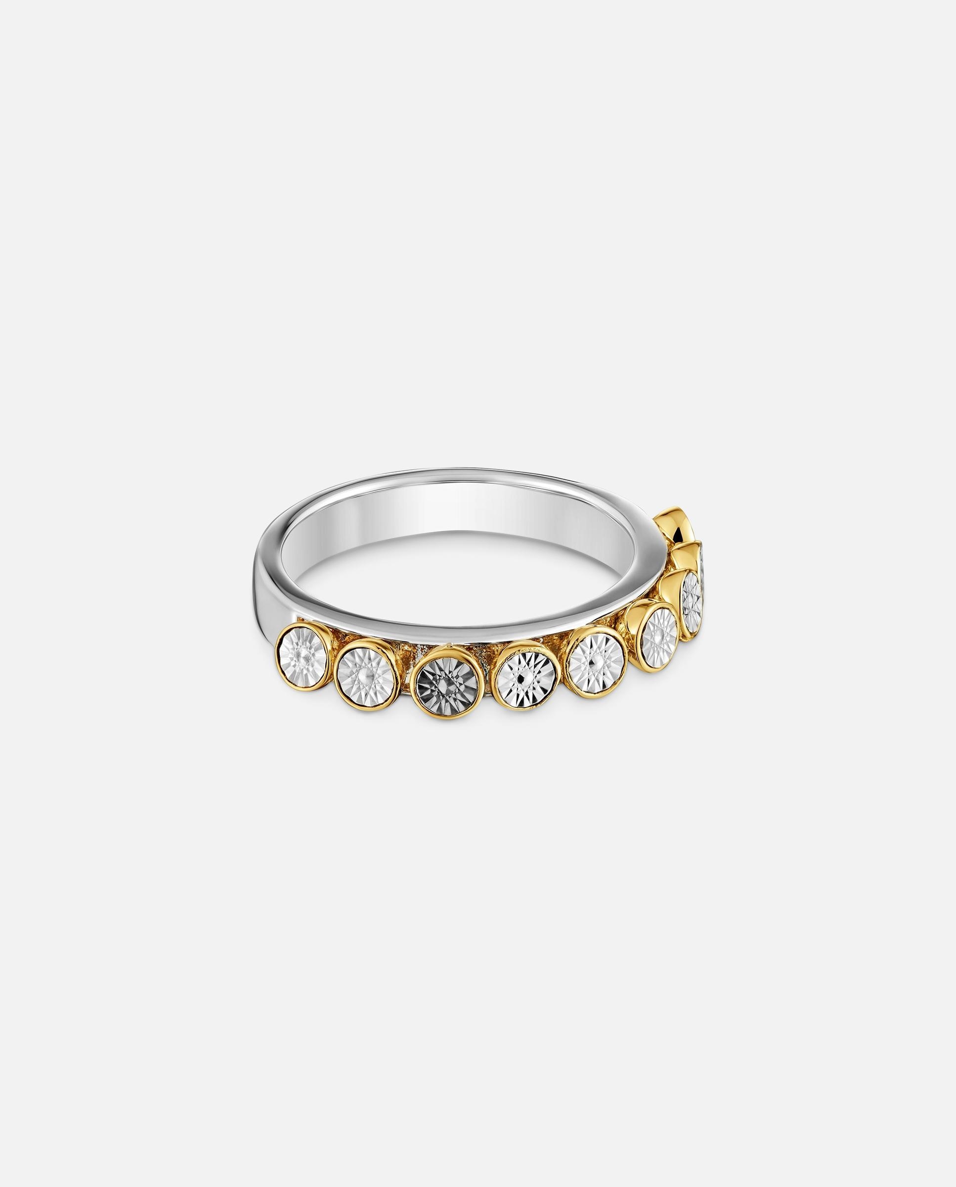 Imagen 2 de Anillo con baño de oro 18 kt tous maggie disco - Bicolor Bicolor