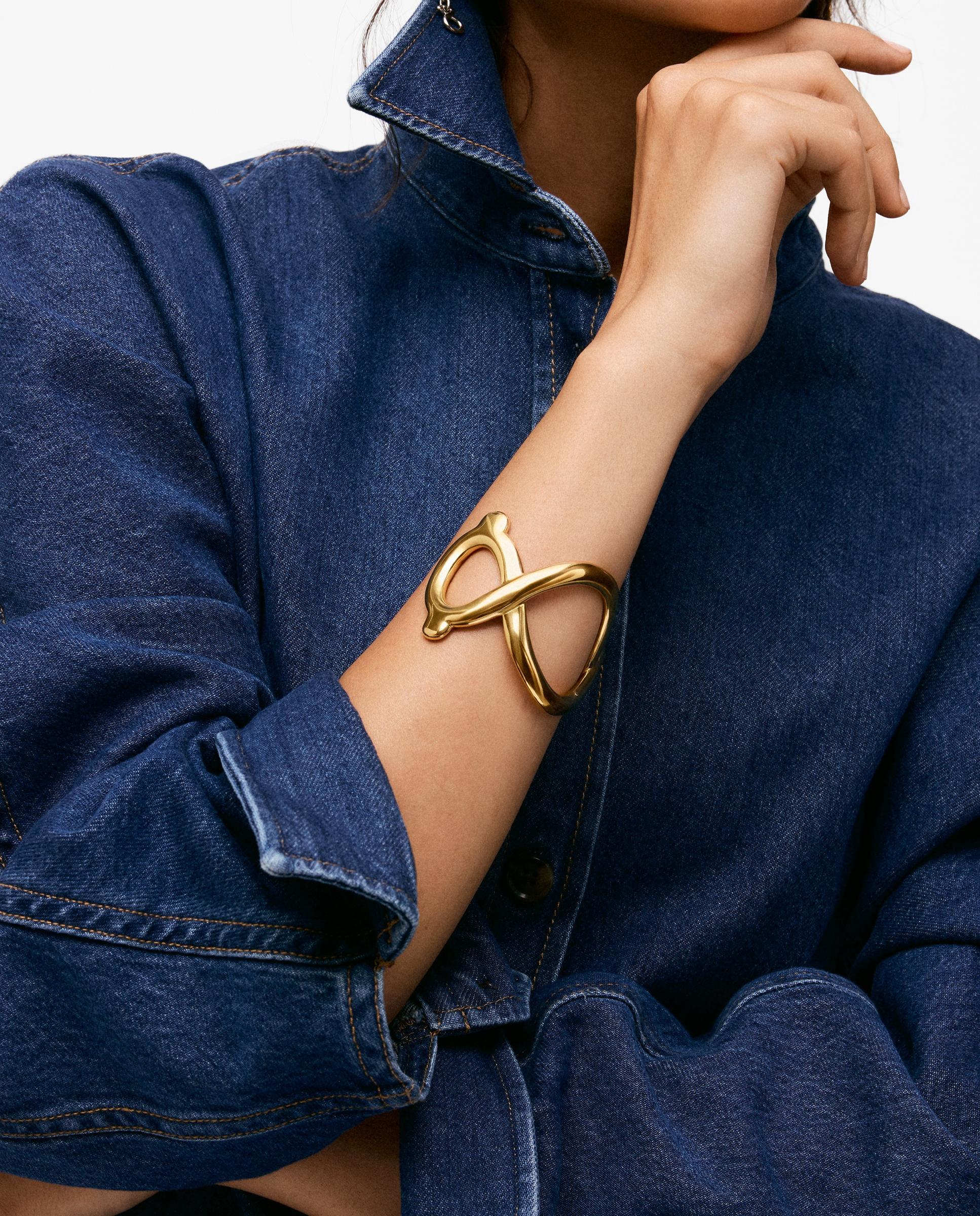Brazalete con baño de oro 18 kt sobre plata tous infinity - Dorado Dorado-4