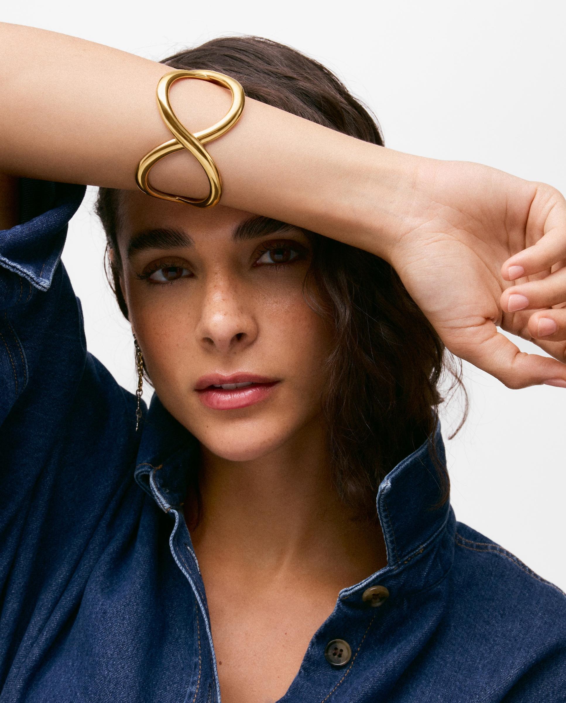 Brazalete con baño de oro 18 kt sobre plata tous infinity - Dorado Dorado-5