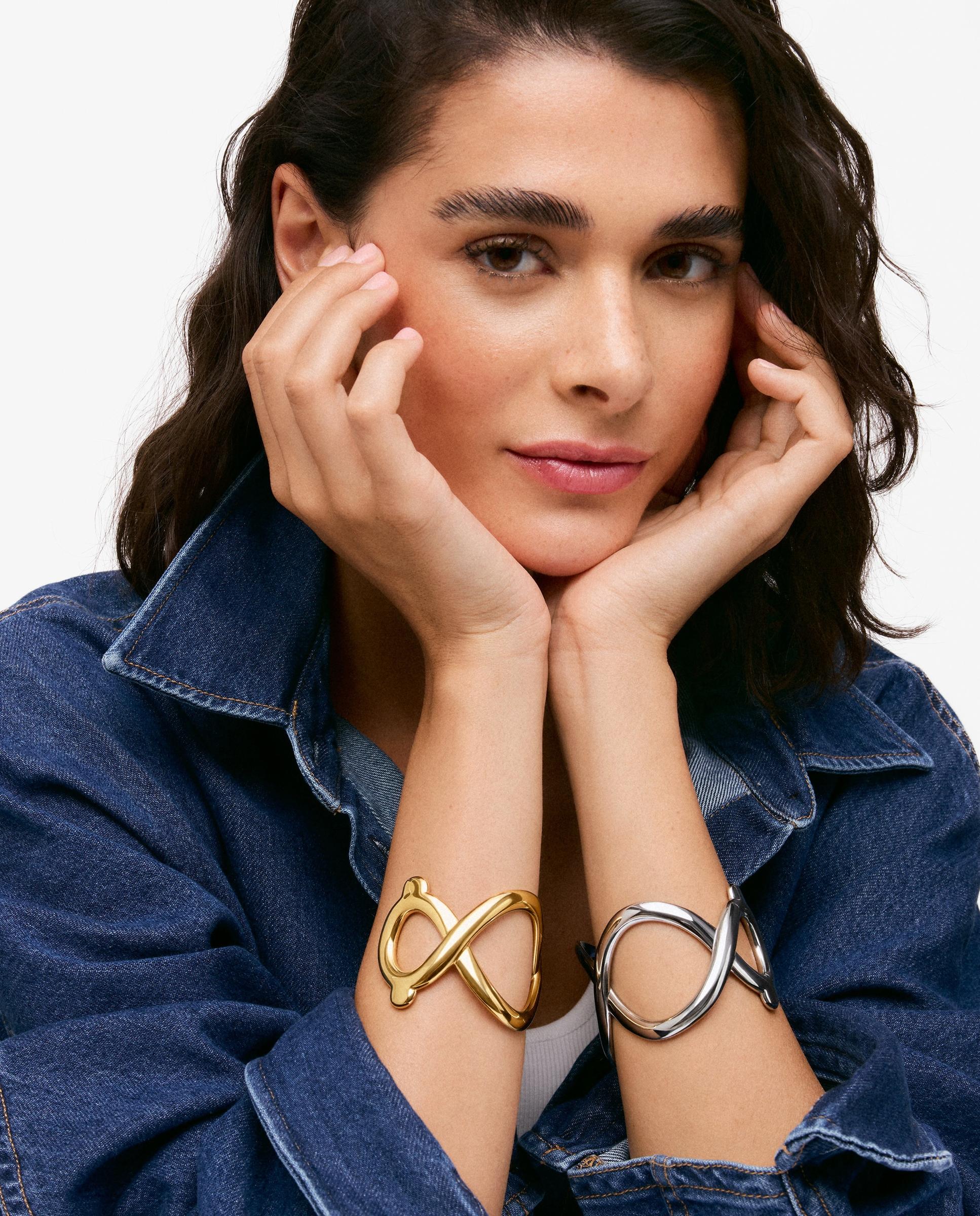 Brazalete con baño de oro 18 kt sobre plata tous infinity - Dorado Dorado-6