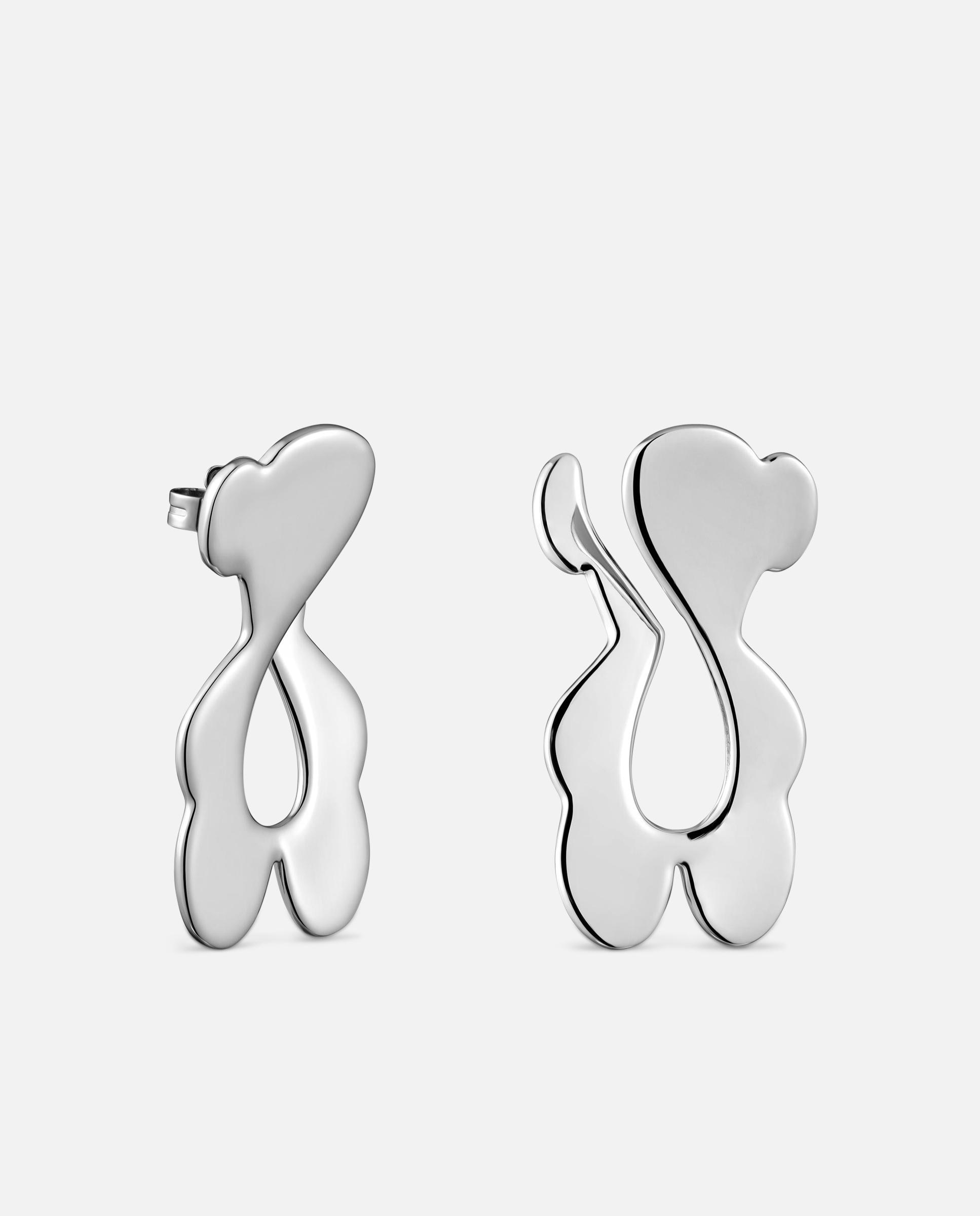 Pendientes largos oso de acero tous strain - Plateado Plateado-1