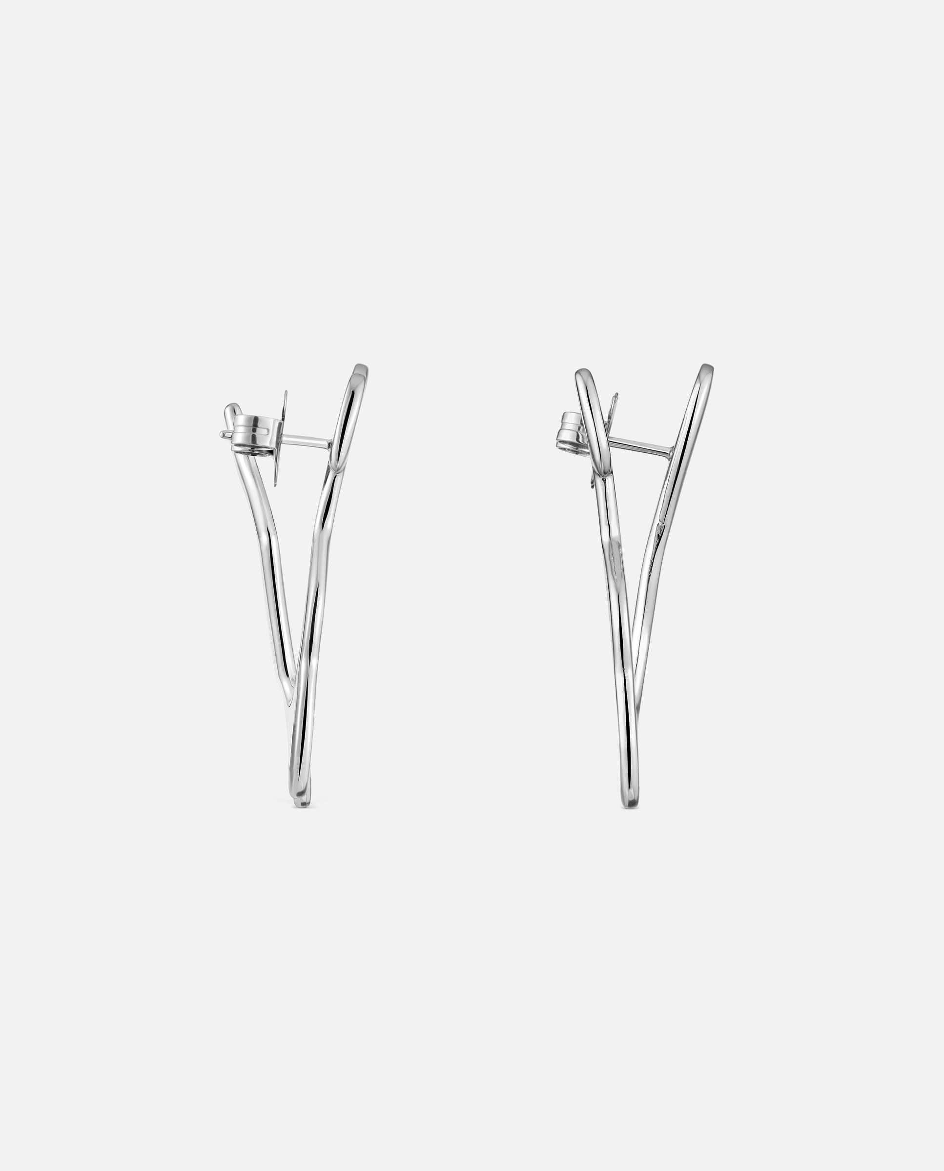 Pendientes largos oso de acero tous strain - Plateado Plateado-2