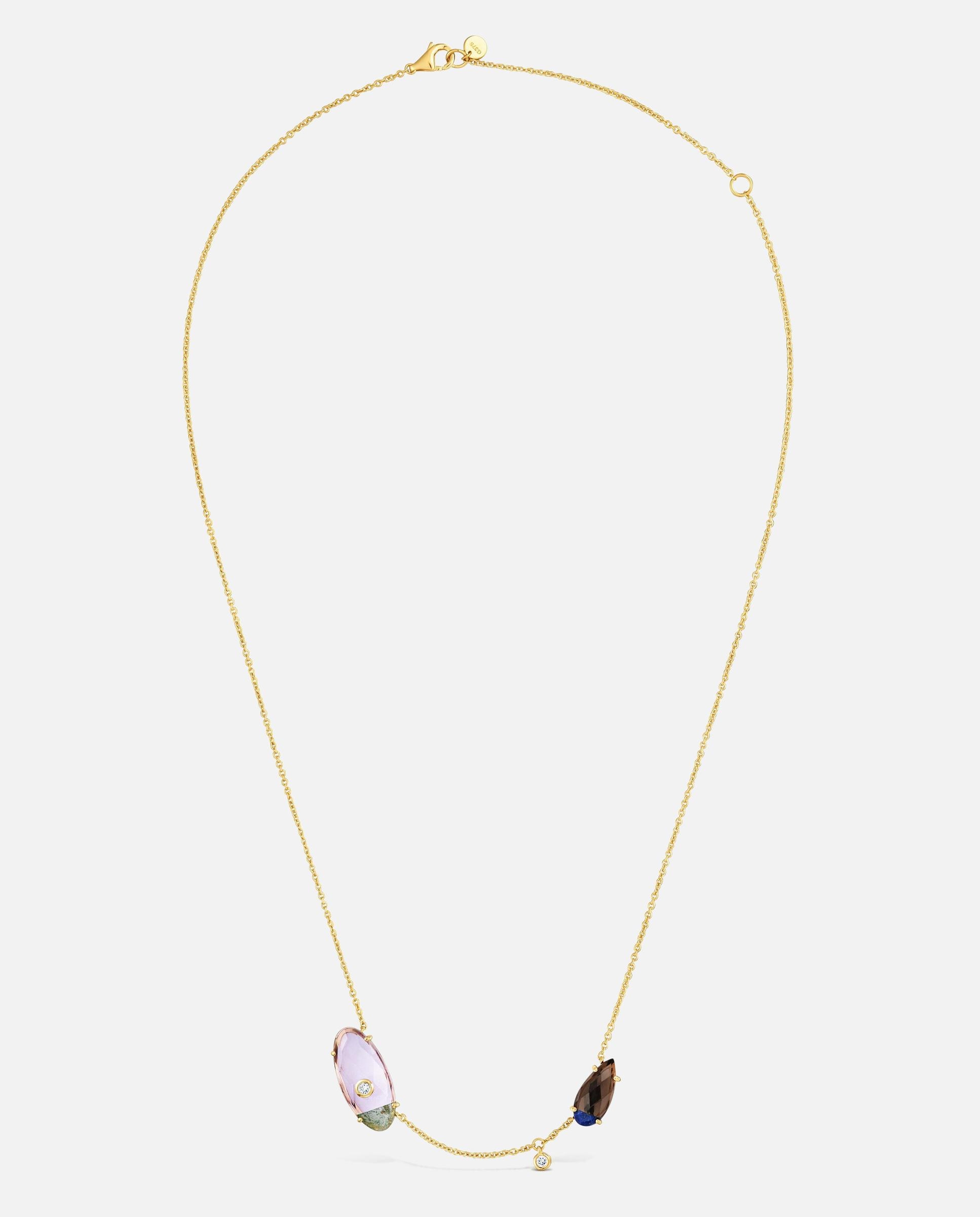 Imagen 1 de Collar de oro amarillo 9 kt con diamantes creados en laboratorio y gemas tous beetle lgd - Multicolor Multicolor