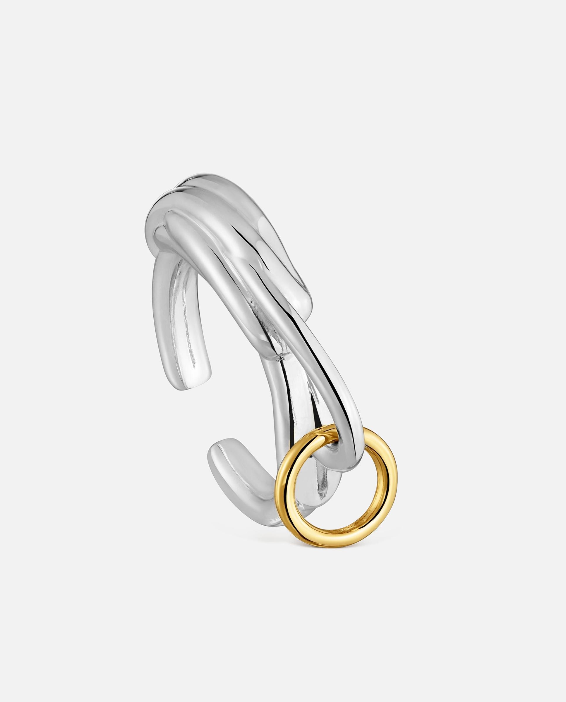 Imagen 0 de Anillo abierto con baño de oro 18 kt tous lia Bicolor