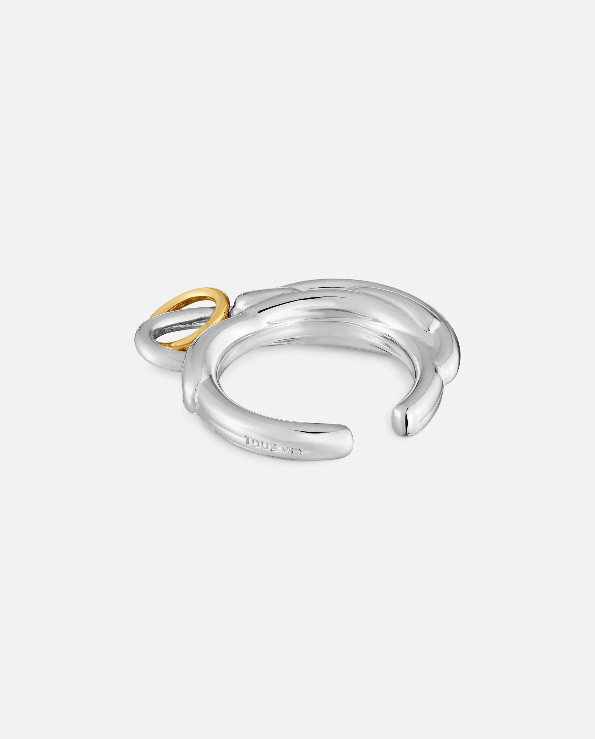 Anillo abierto con baño de oro 18 kt tous lia - Bicolor Bicolor-3