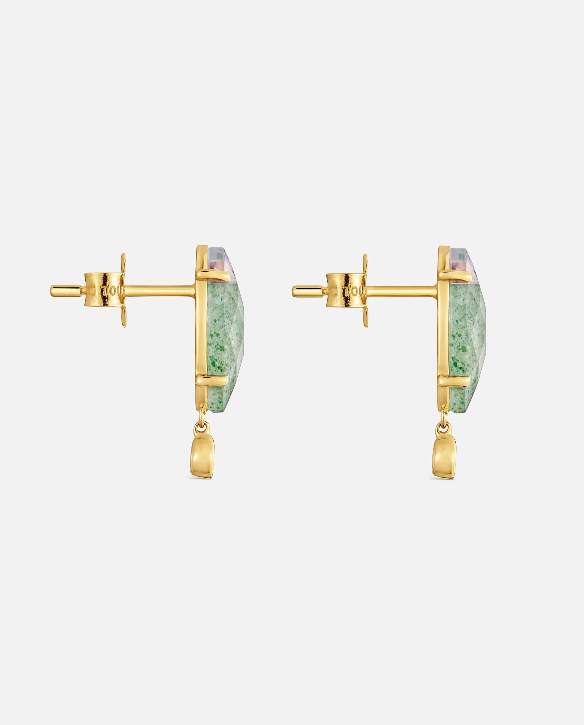 Imagen 2 de Pendientes de oro amarillo 9 kt, diamantes creados en laboratorio y gemas tous beetle lgd - Multicolor Multicolor