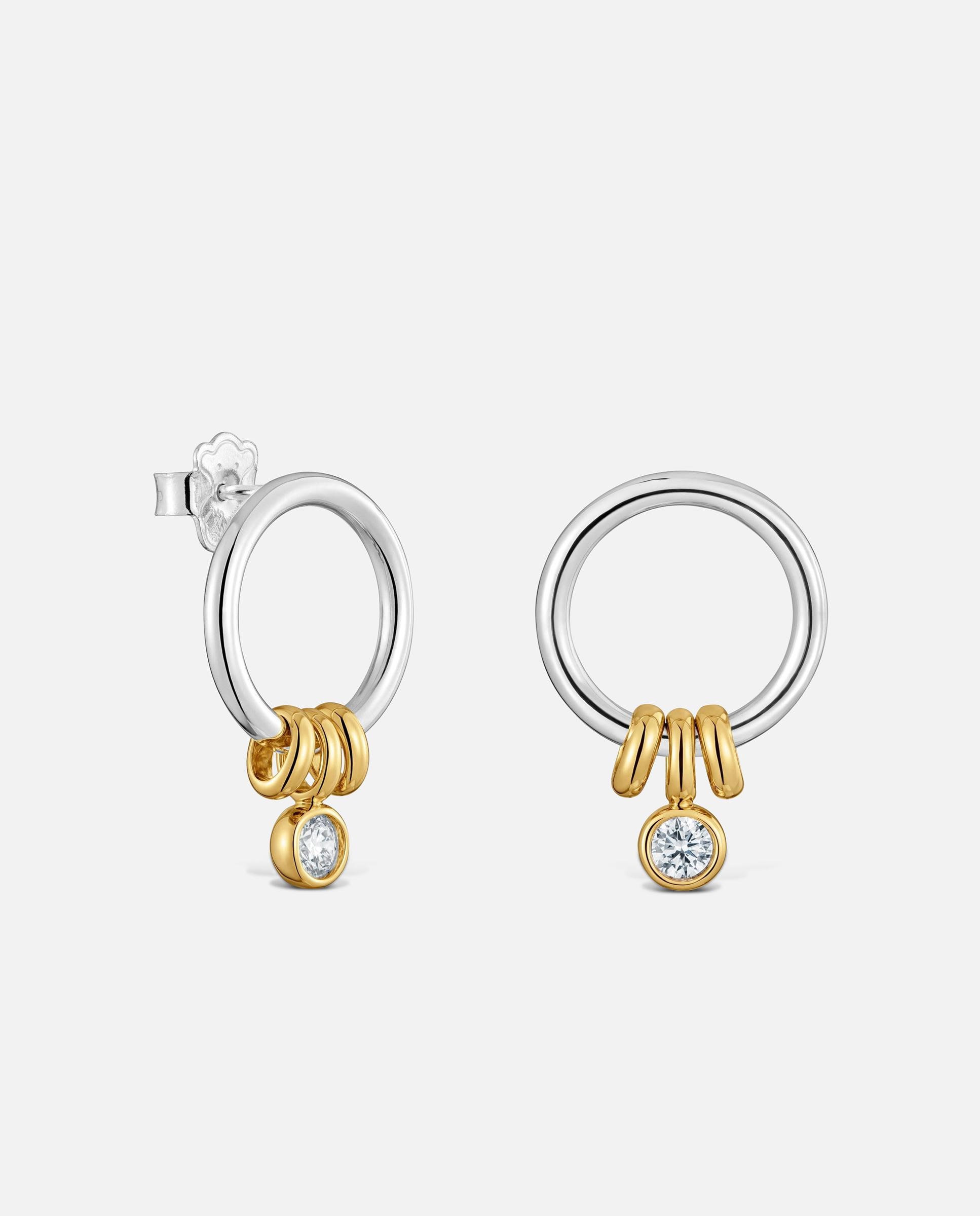 Pendientes de plata con diamantes creados en laboratorio straight lgd - Tous - Blanco Blanco-1