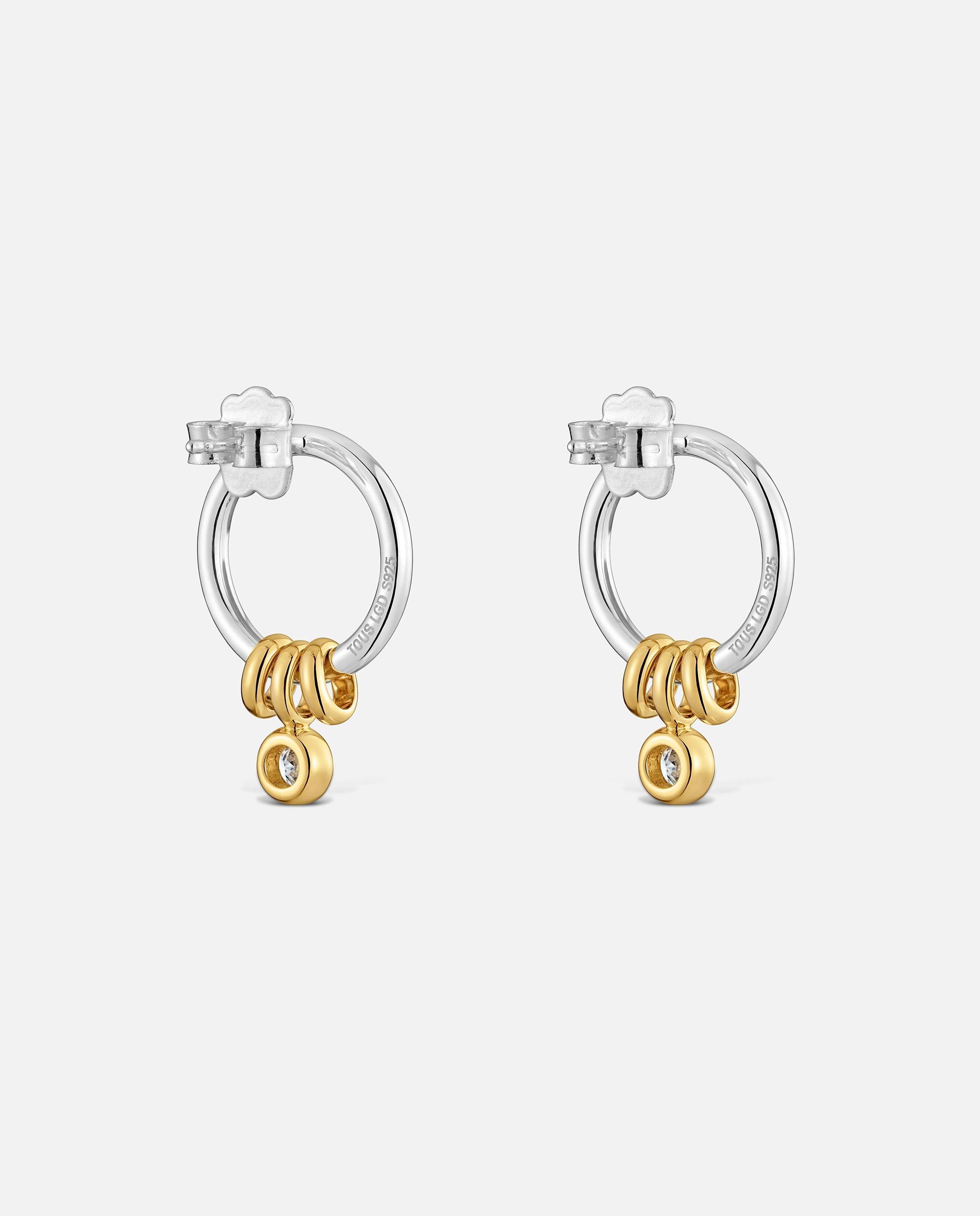 Pendientes de plata con diamantes creados en laboratorio straight lgd - Tous - Blanco Blanco-3