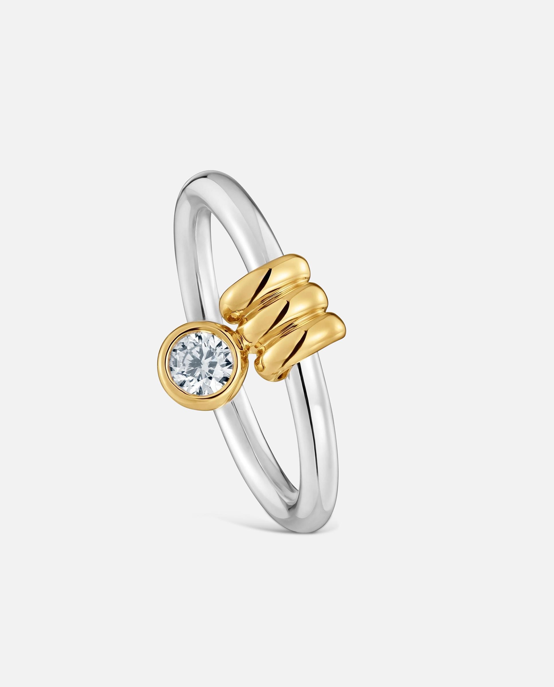 Imagen 0 de Anillo de plata con diamantes creados en laboratorio straight lgd Blanco