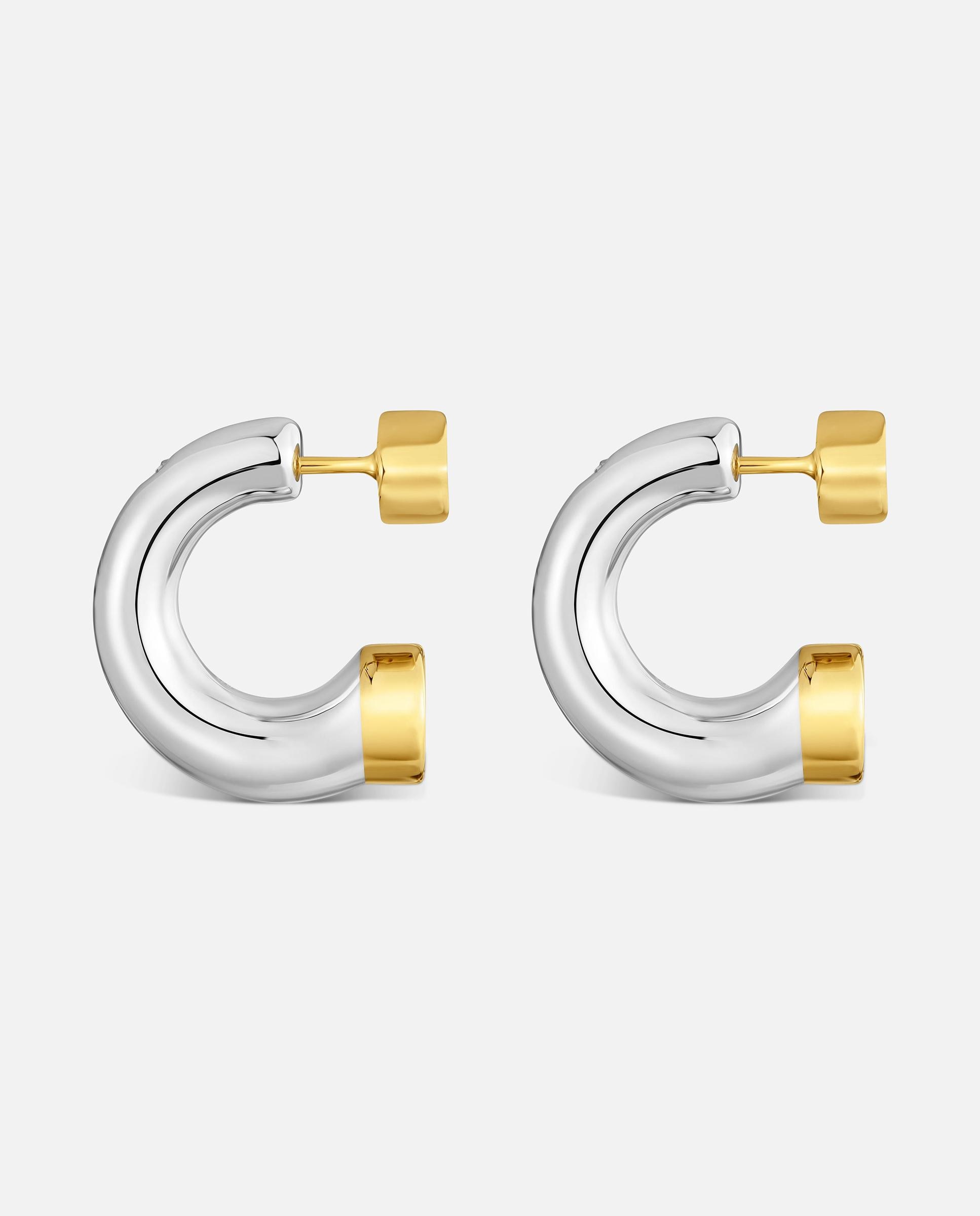 Pendientes de aro de plata con diamantes creados en laboratorio straight lgd - Tous - Blanco Blanco-2